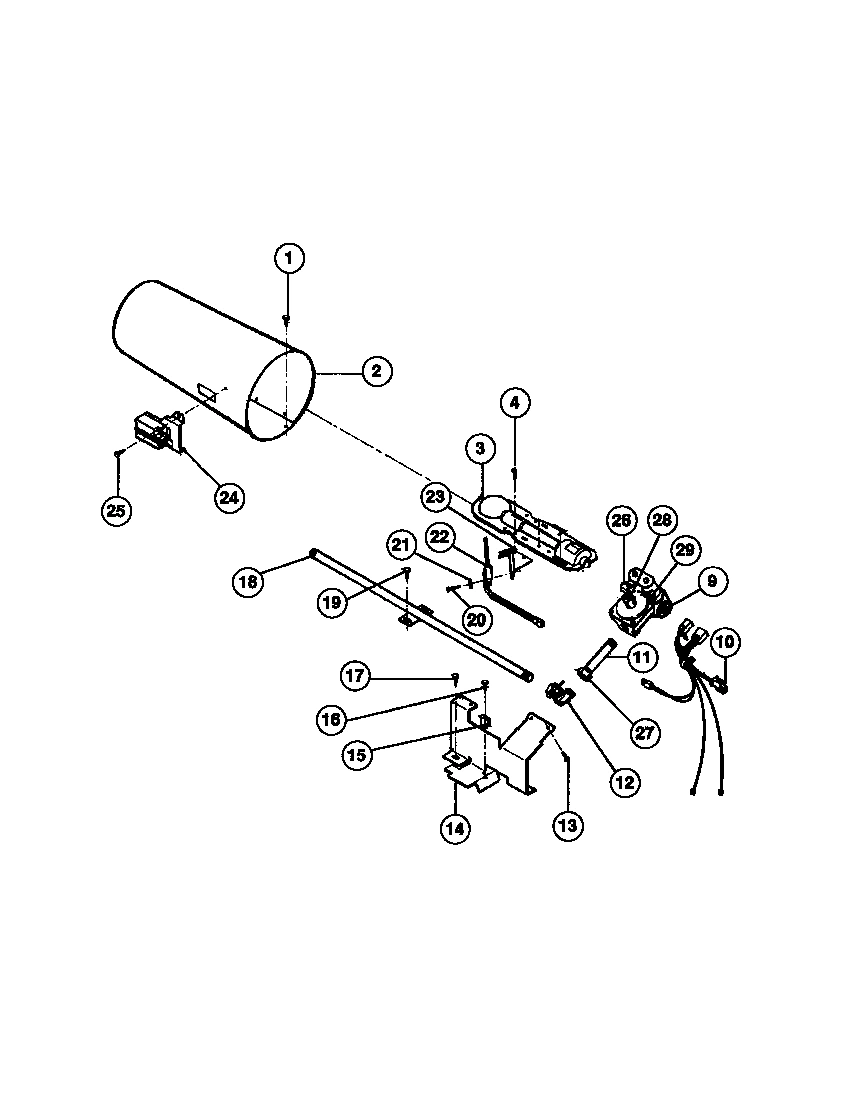 06 - GAS VALVE, BURNER ASSEMBLY, SENSOR
