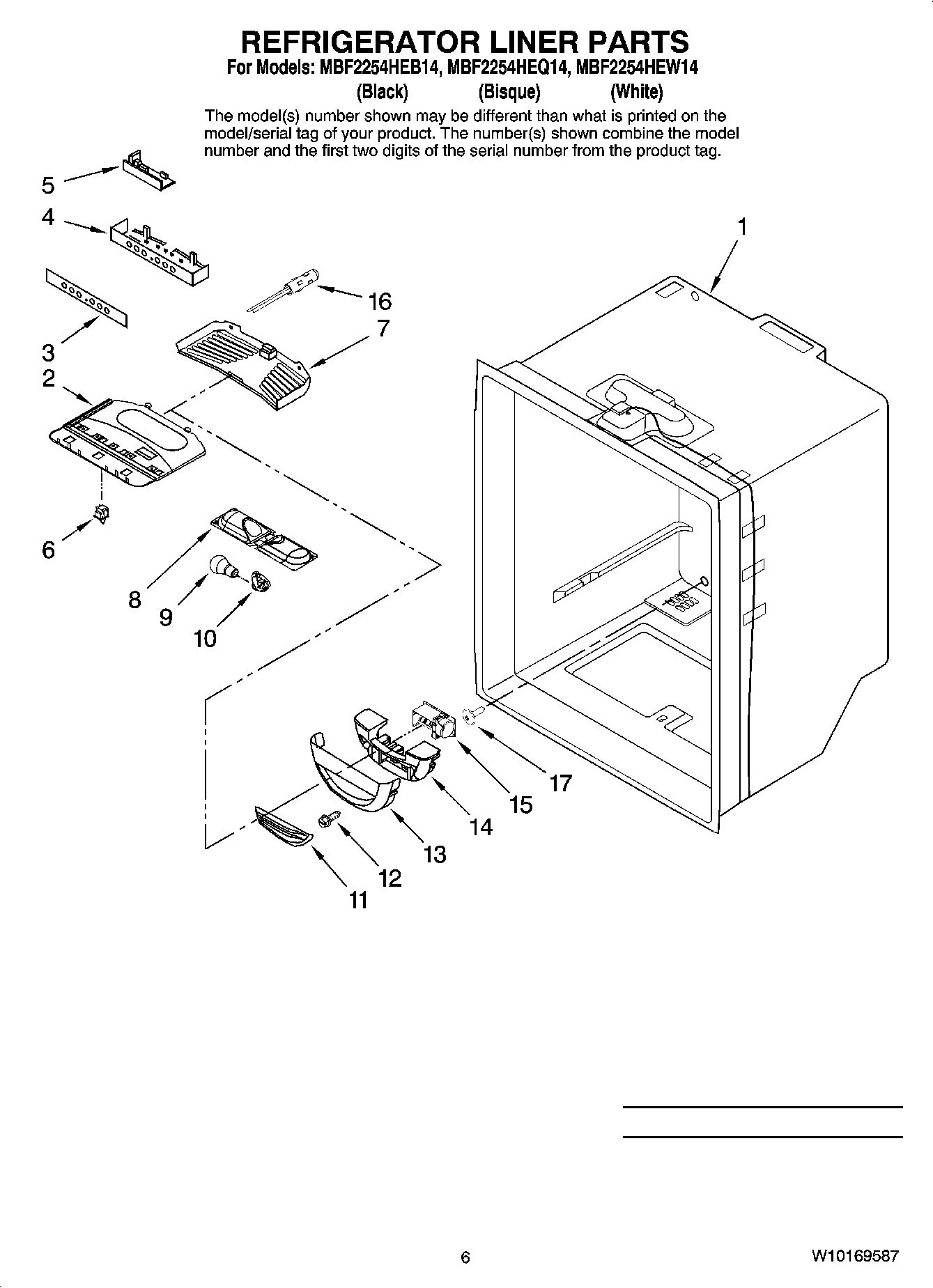 04 - REFRIGERATOR LINER PARTS