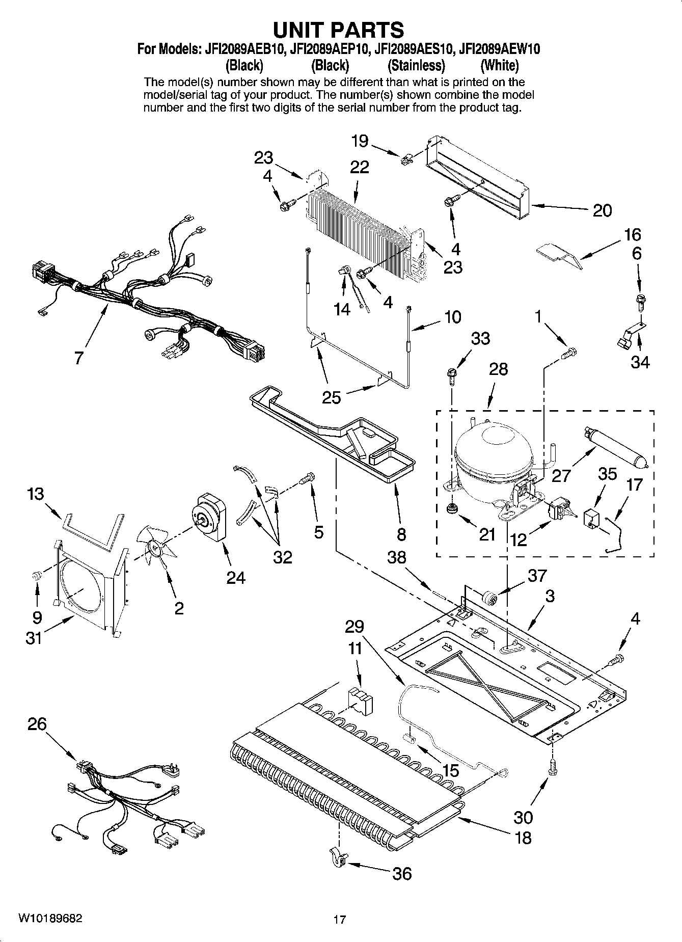 10 - UNIT PARTS, OPTIONAL PARTS (NOT INCLUDED)