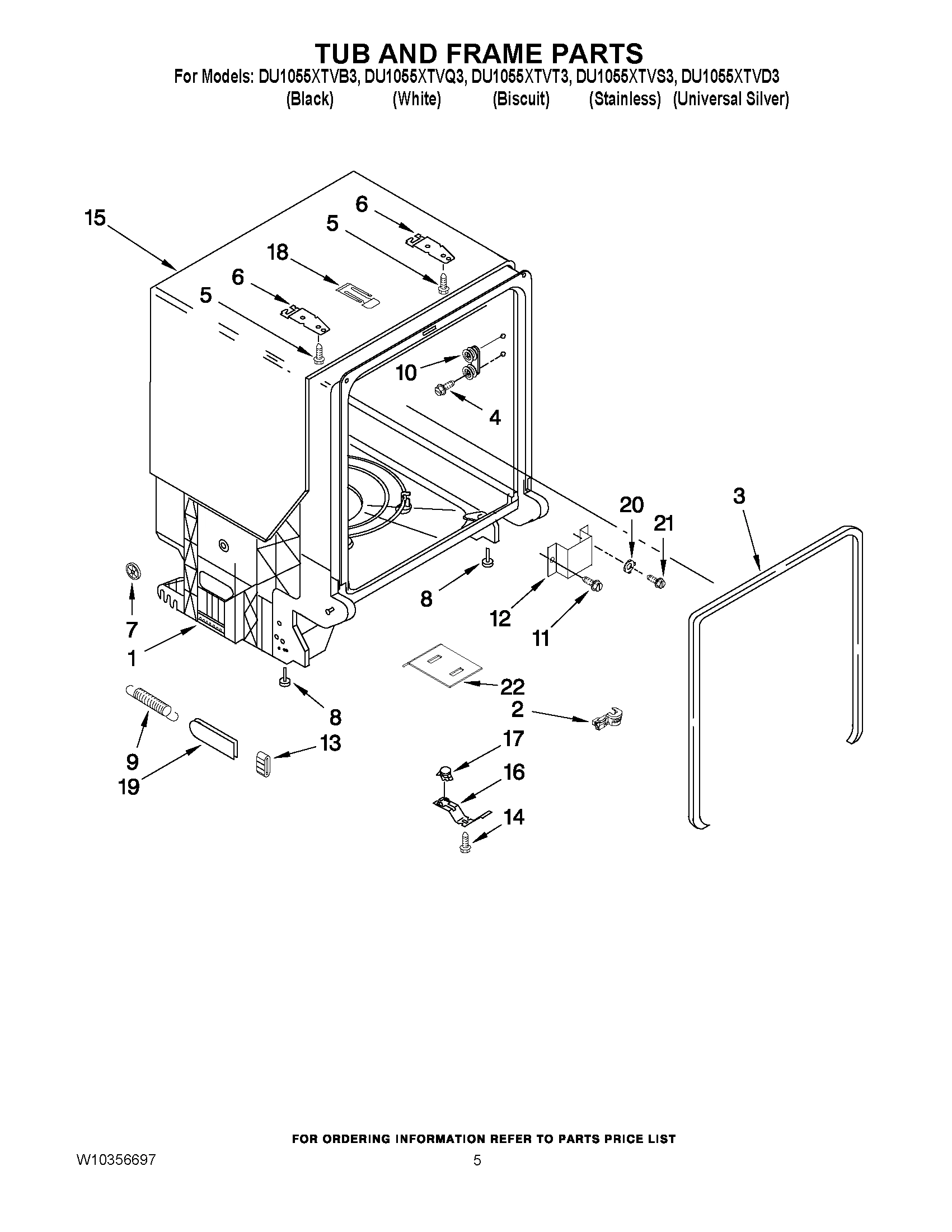 05 - TUB AND FRAME PARTS