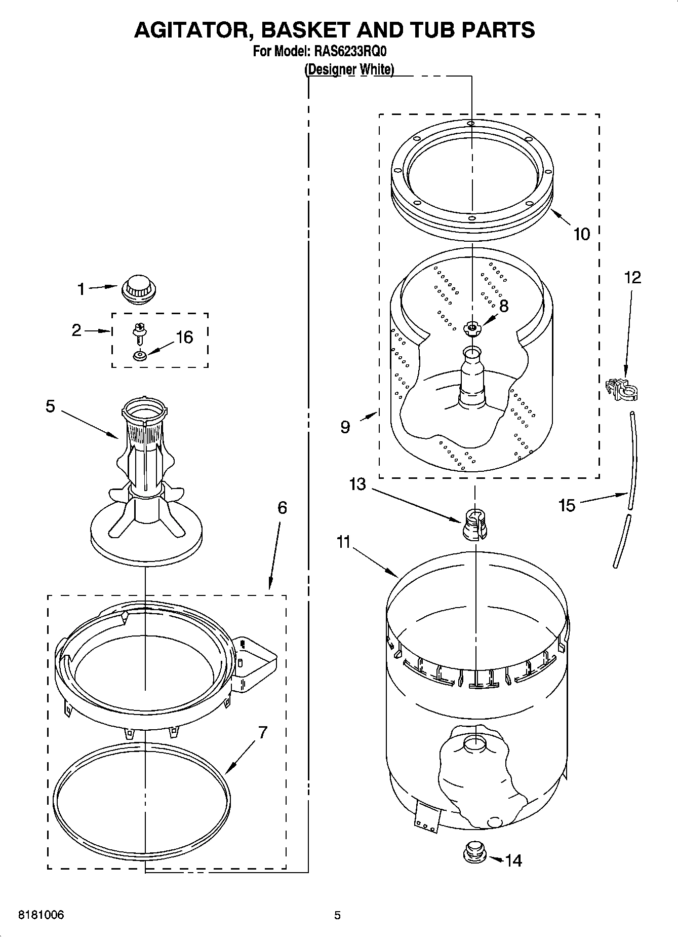 03 - AGITATOR, BASKET AND TUB PARTS
