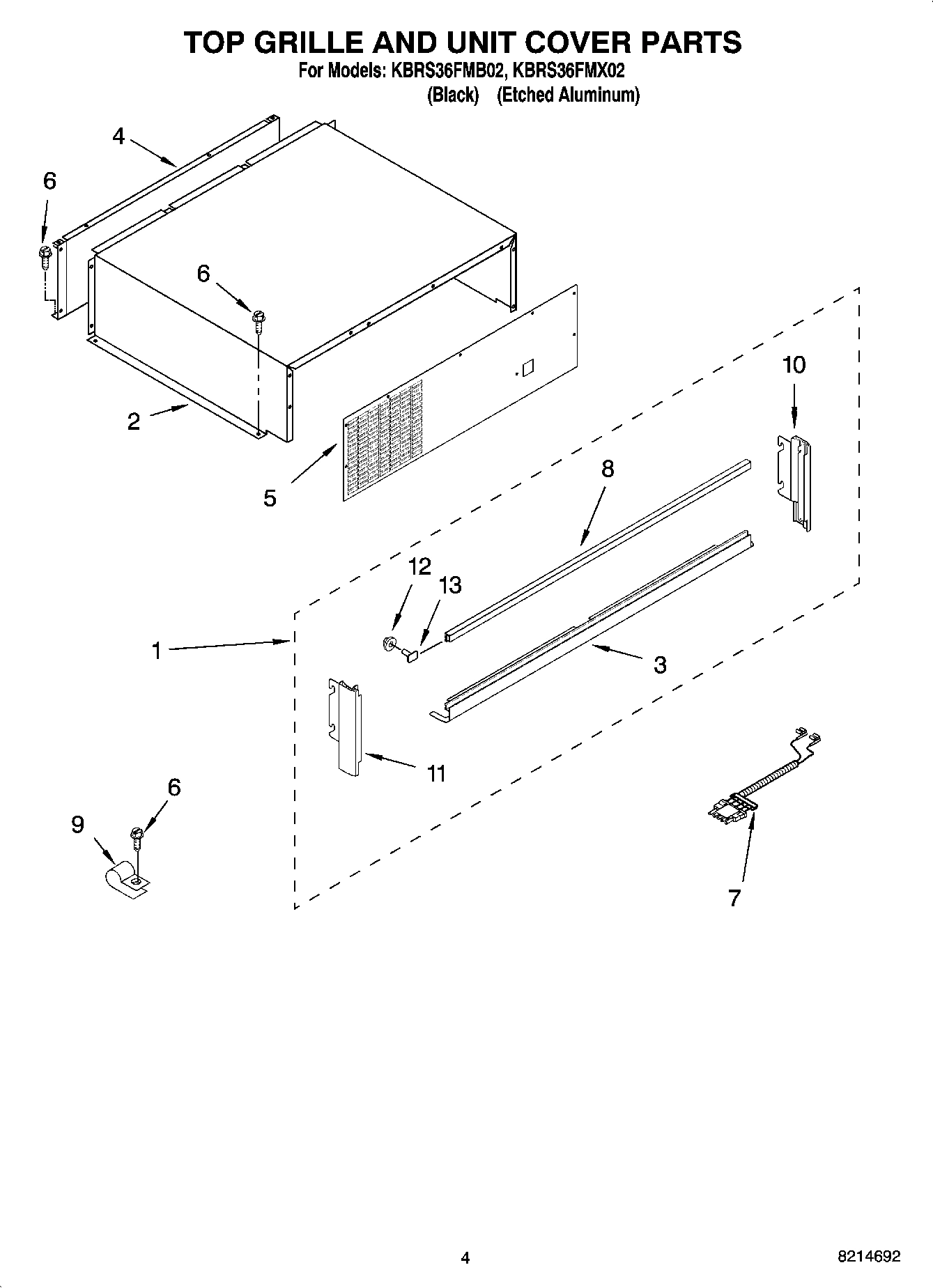 03 - TOP GRILLE AND UNIT COVER PARTS