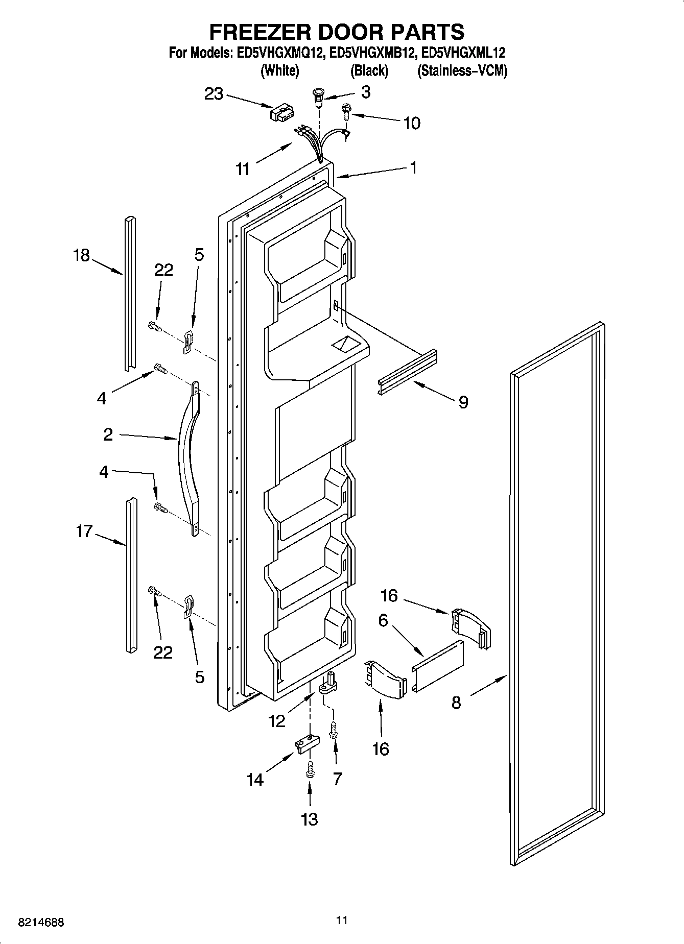 07 - FREEZER DOOR PARTS