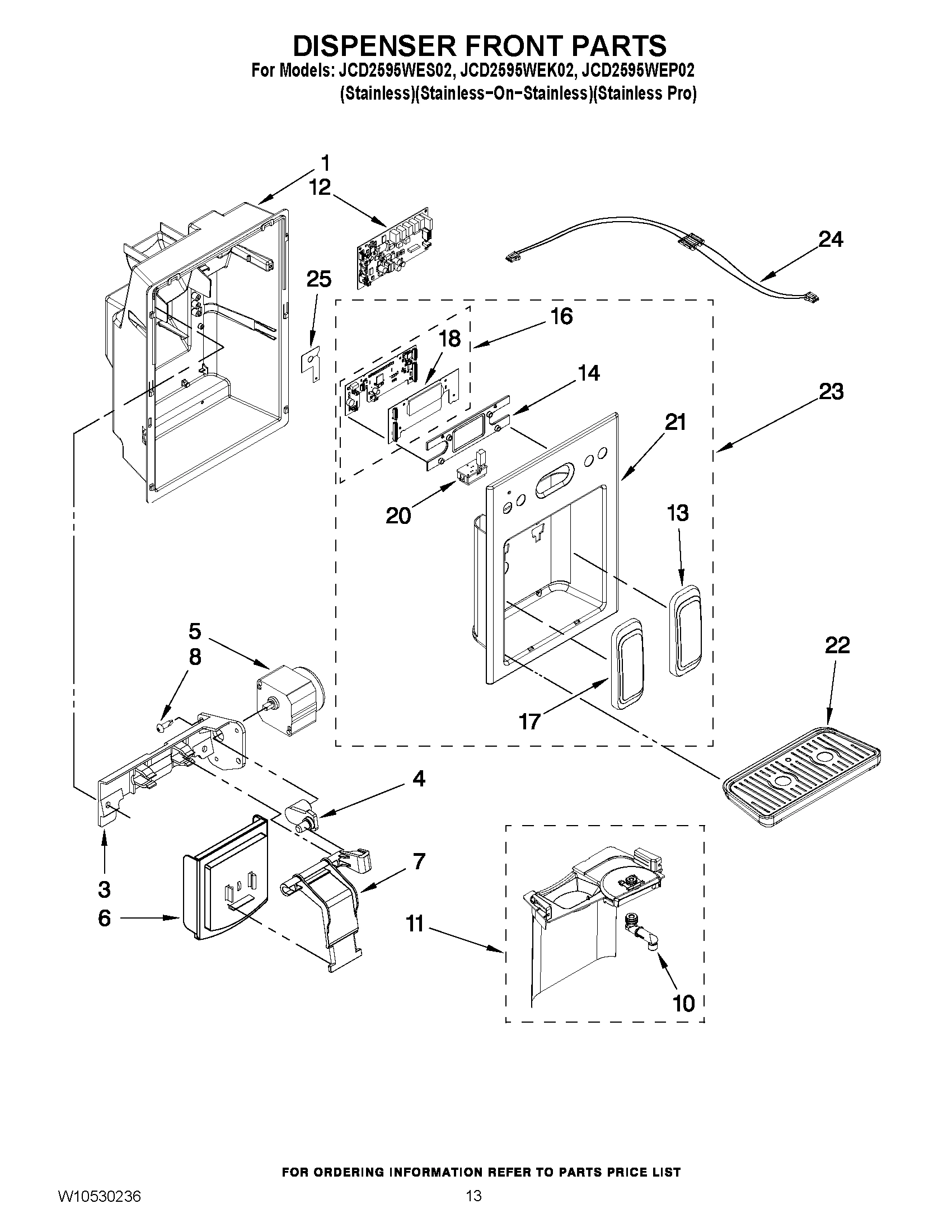 08 - DISPENSER FRONT PARTS