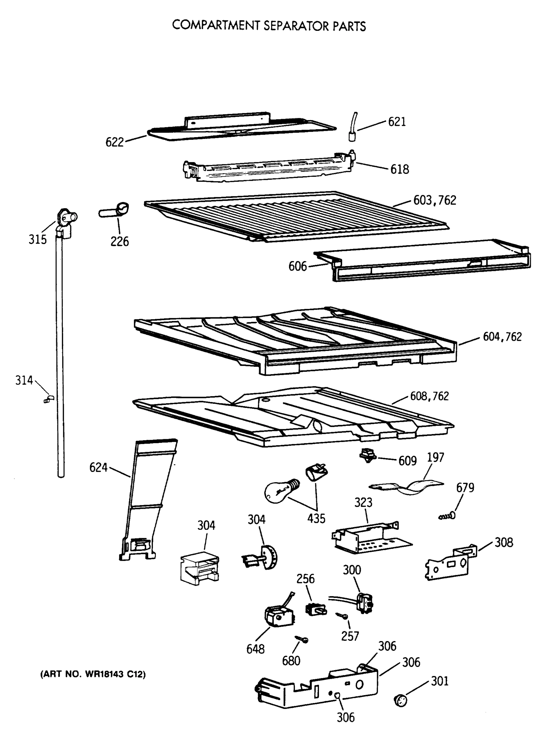 COMPARTMENT SEPARATOR PARTS