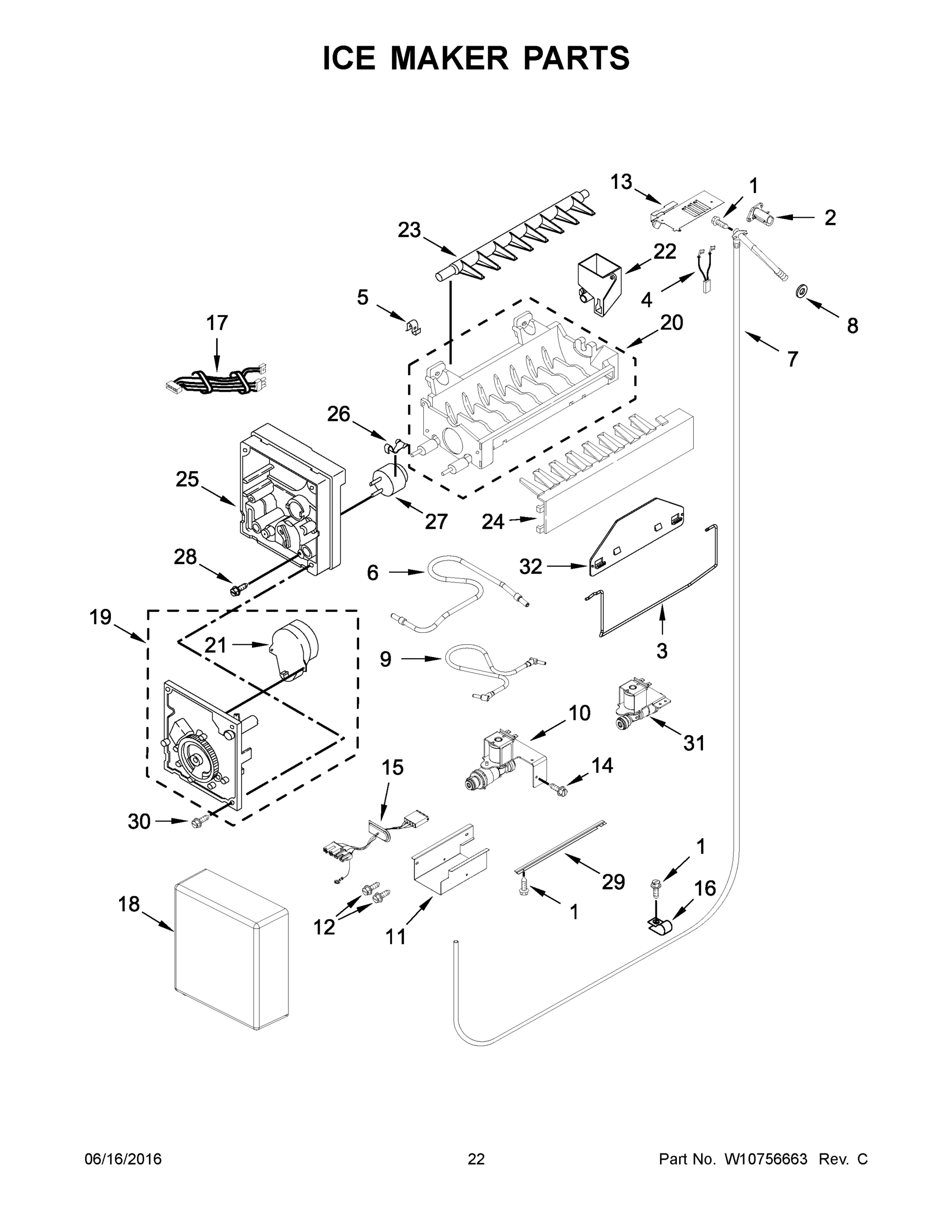 12 - ICE MAKER PARTS