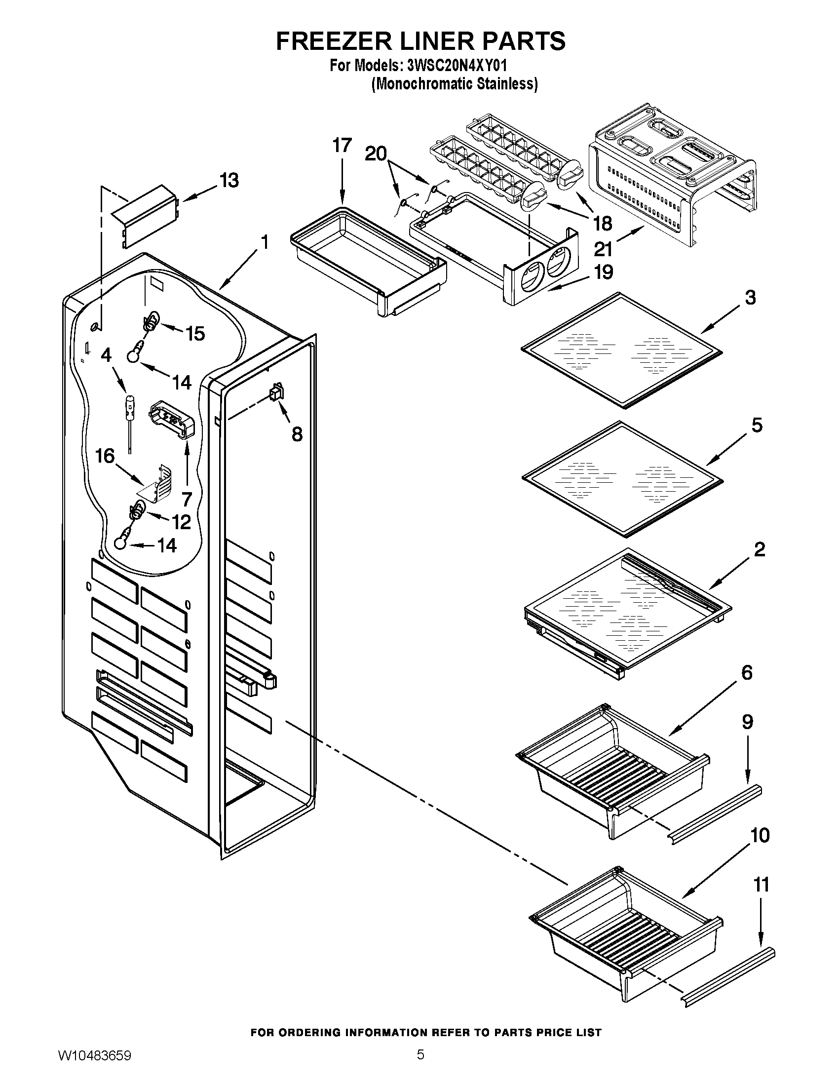 04 - FREEZER LINER PARTS