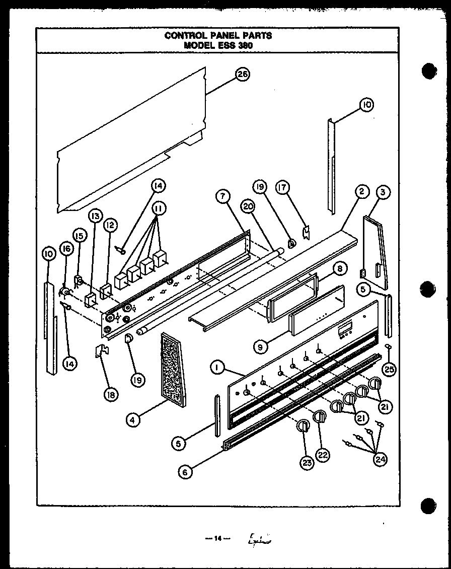 01 - CONTROL PANEL PARTS