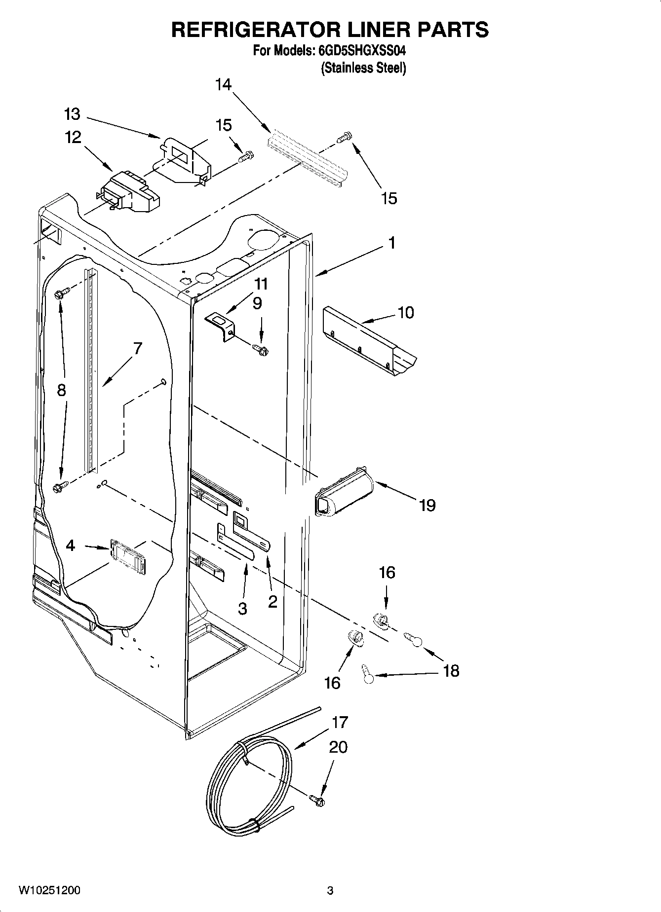 02 - REFRIGERATOR LINER PARTS