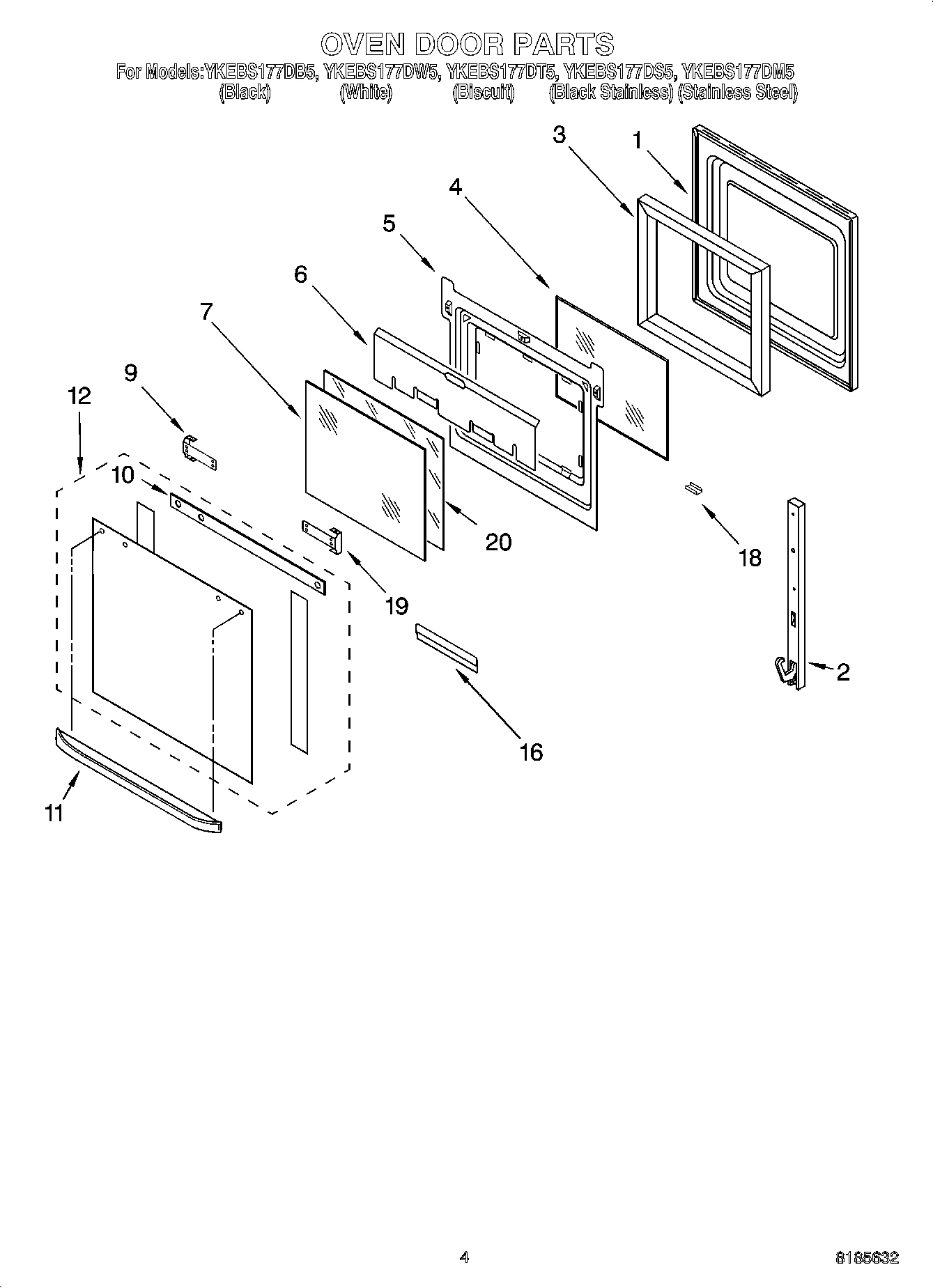 03 - OVEN DOOR PARTS