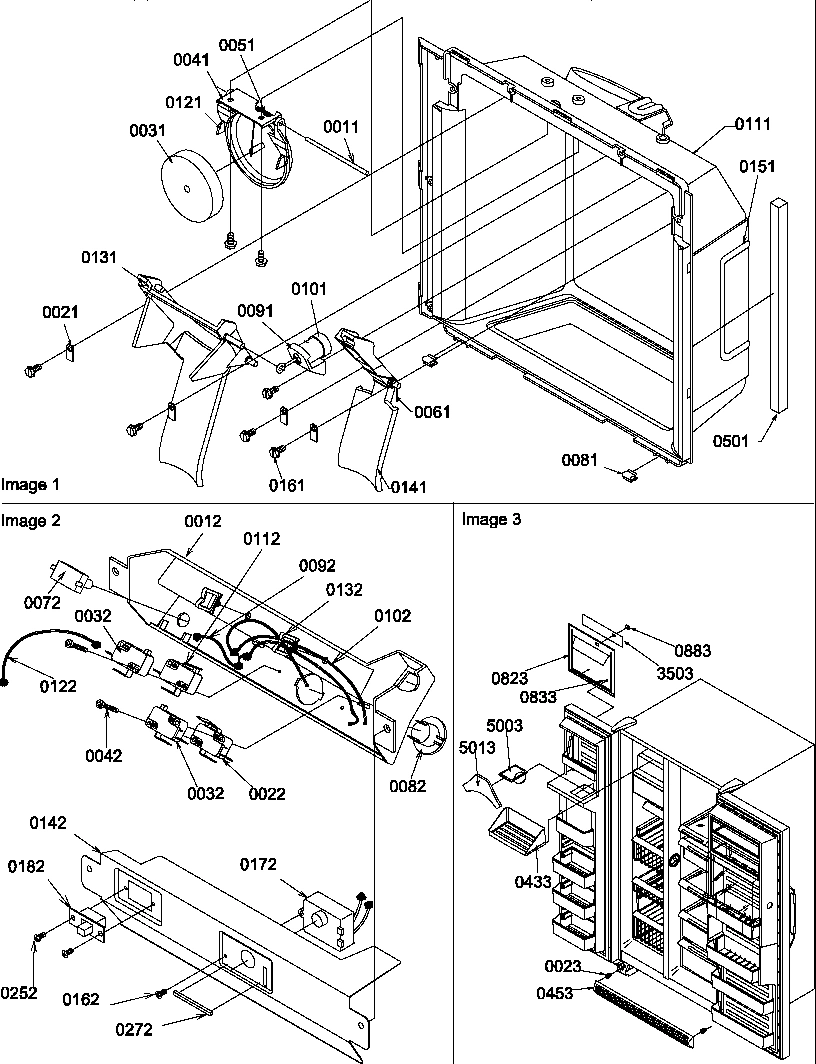 09 - ICE-WATER CAV/ELEC BRKT ASSY/TOE GRILLE