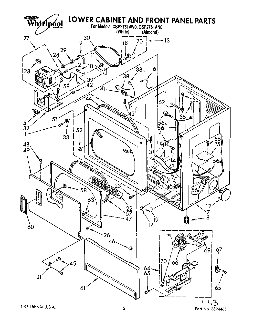 01 - LOWER CABINET AND FRONT PANEL