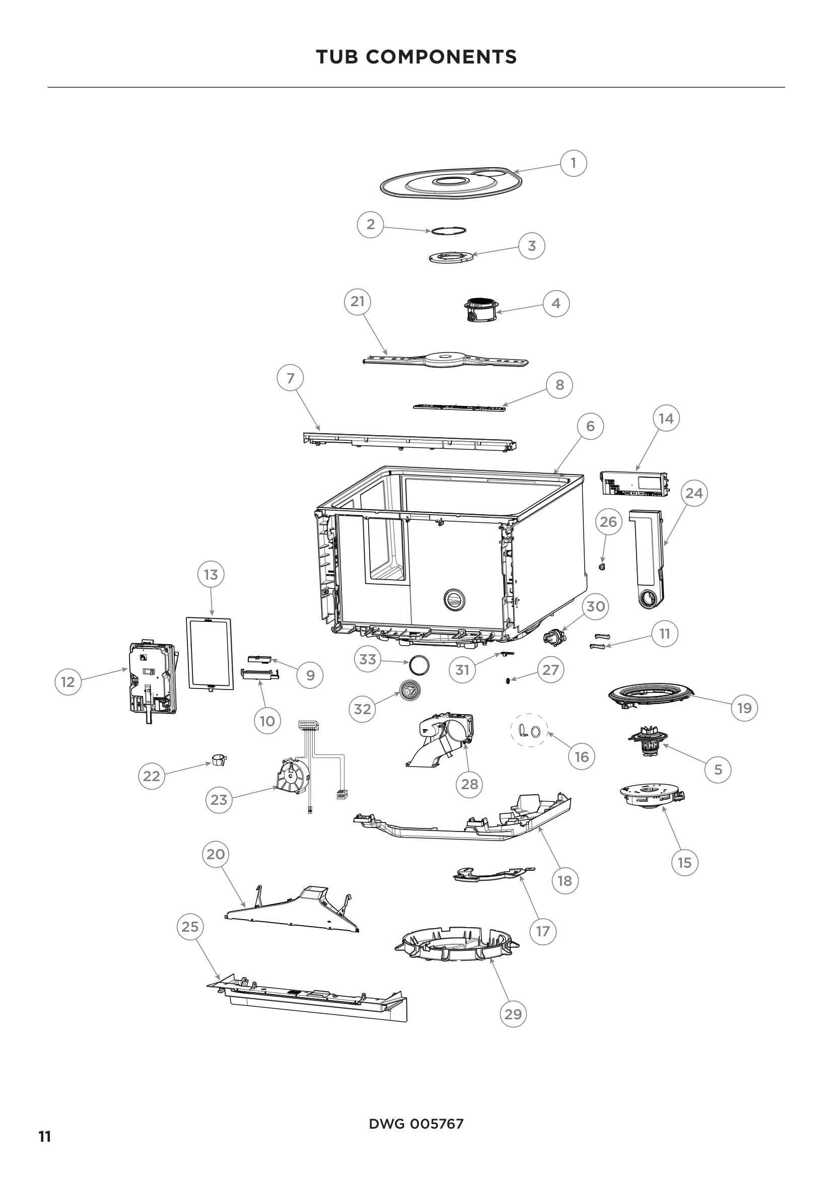 TUB COMPONENTS