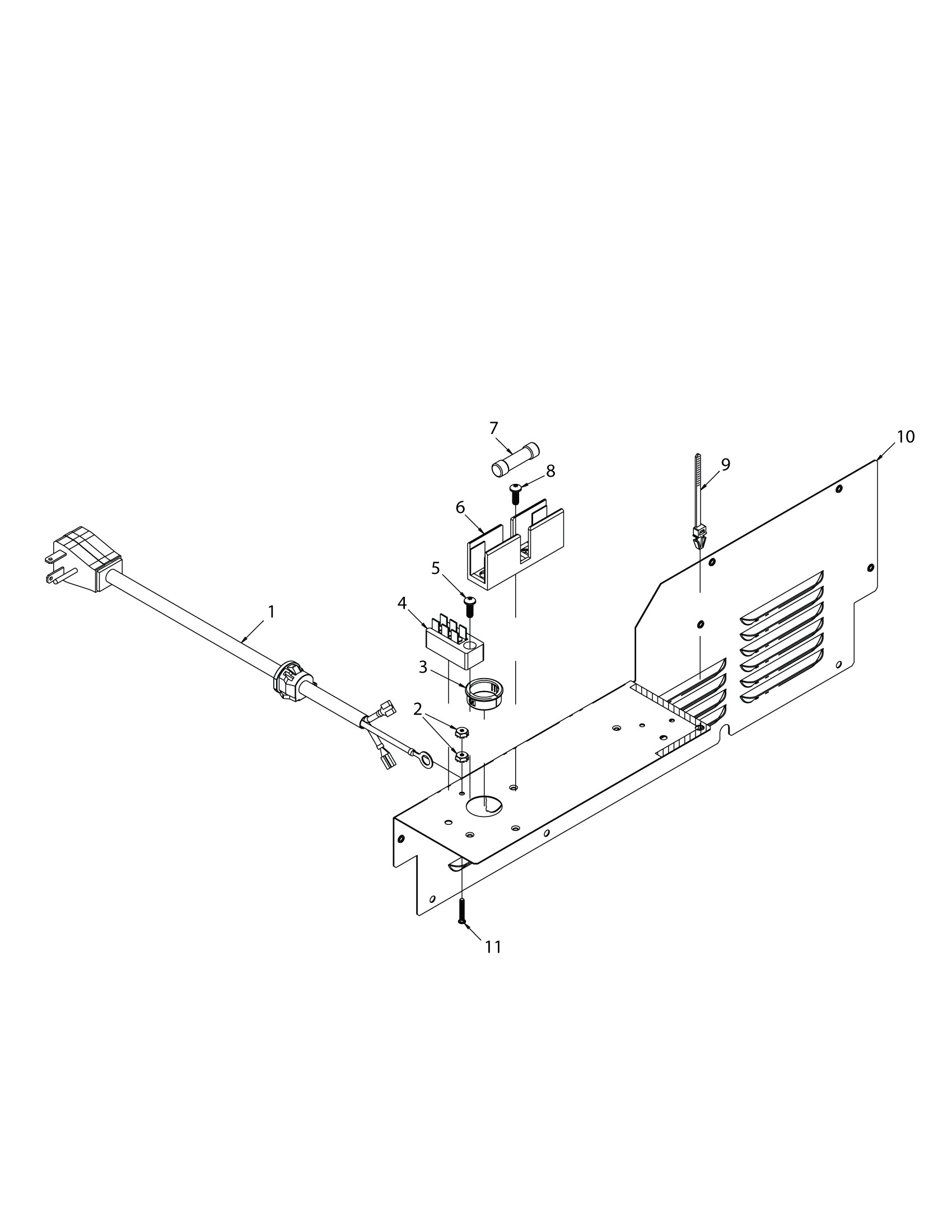 LOWER ACCESS PANEL / POWER CORD / FUSE