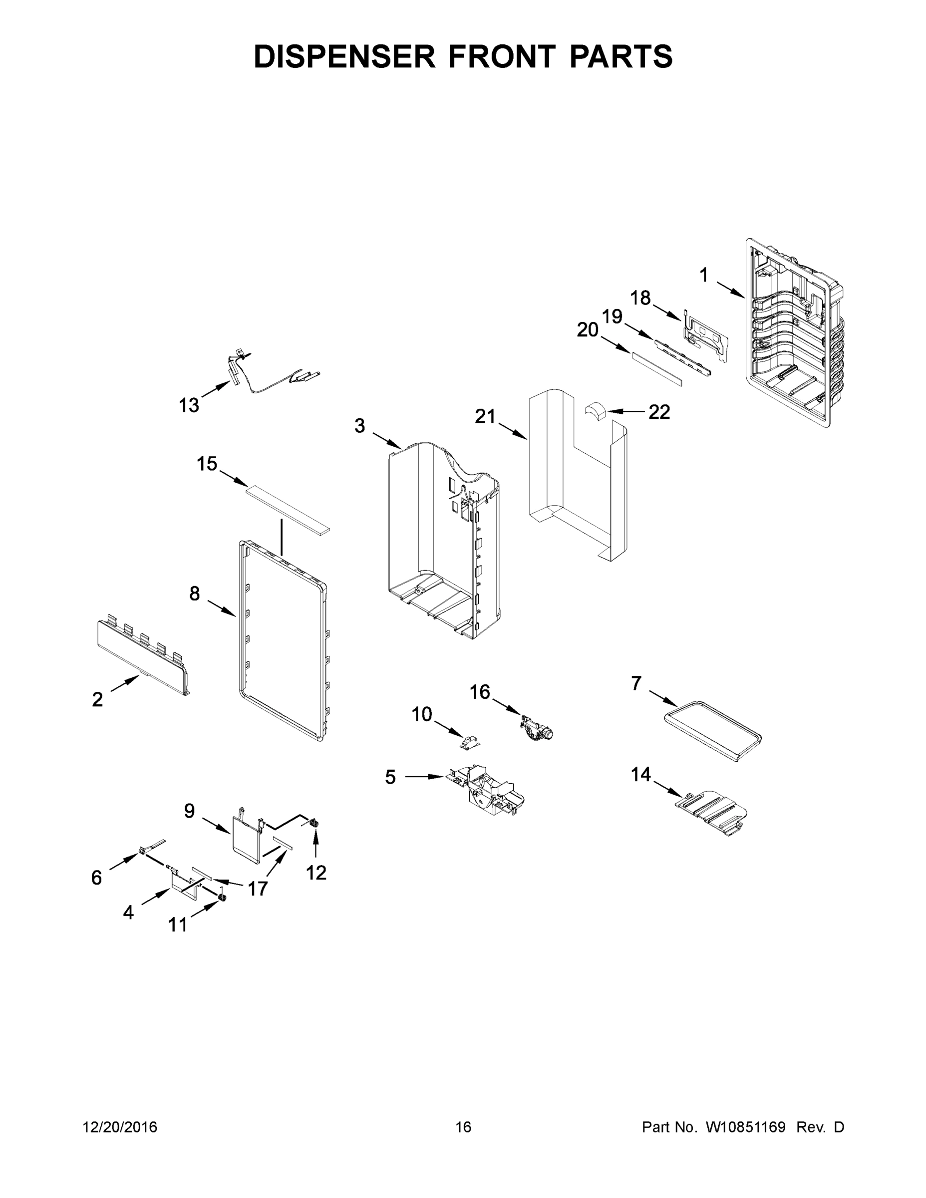 09 - DISPENSER FRONT PARTS