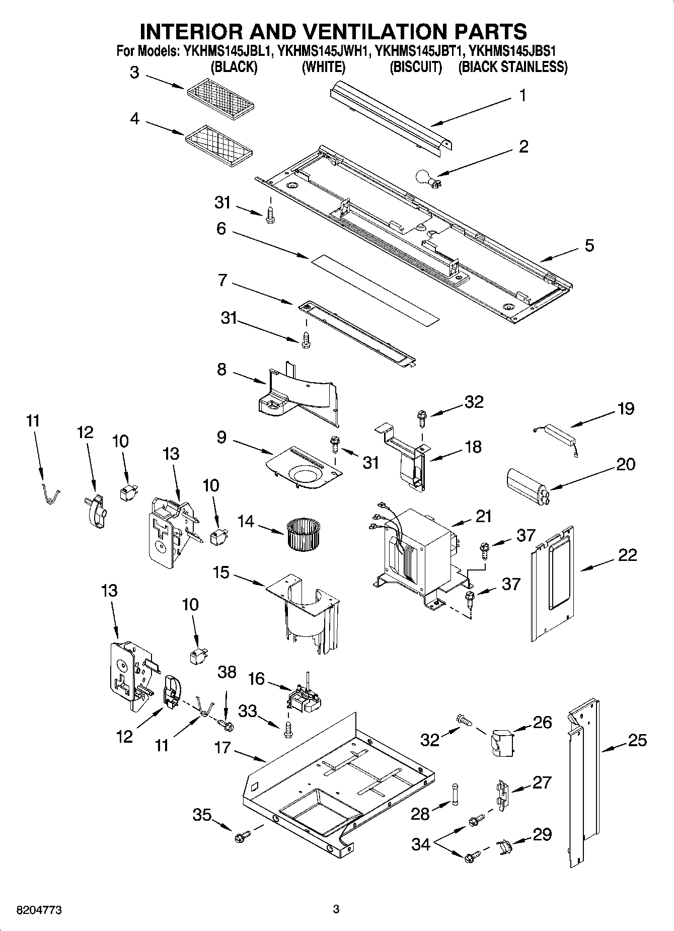 03 - INTERIOR AND VENTILATION PARTS