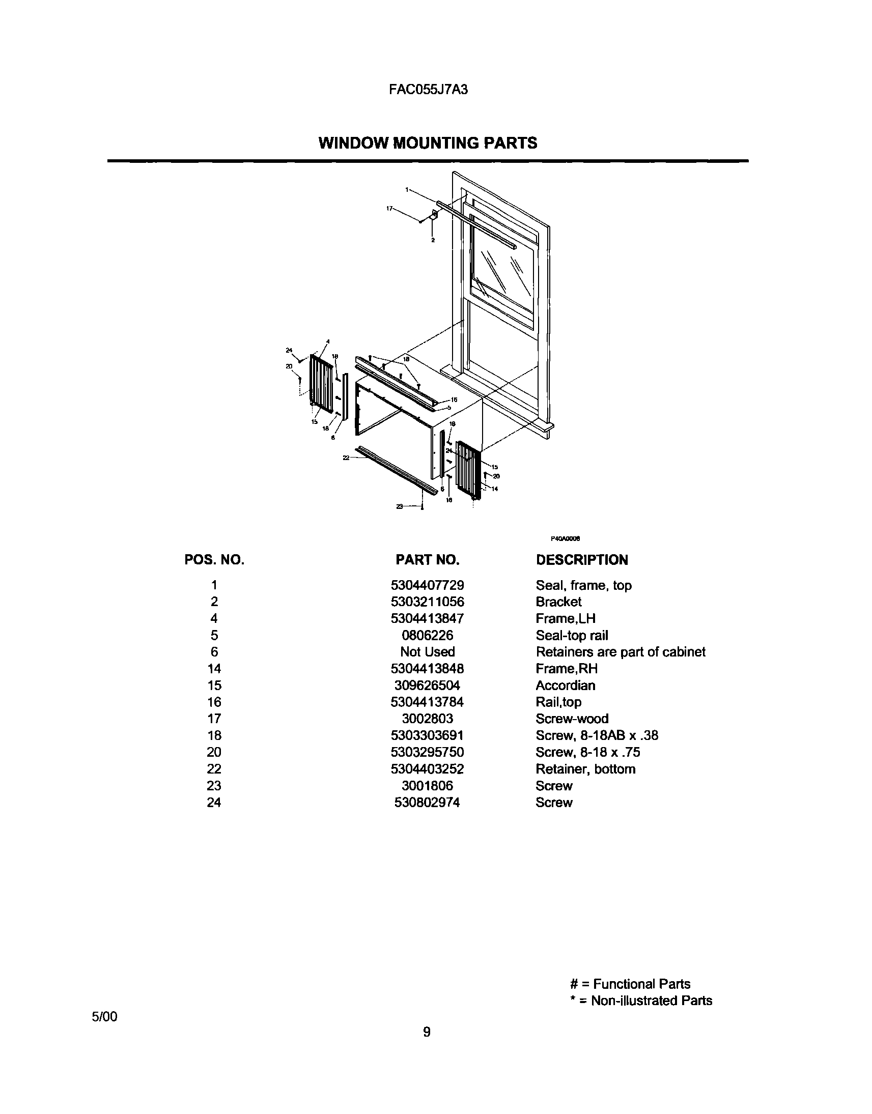 11 - WINDOW MOUNTING PARTS