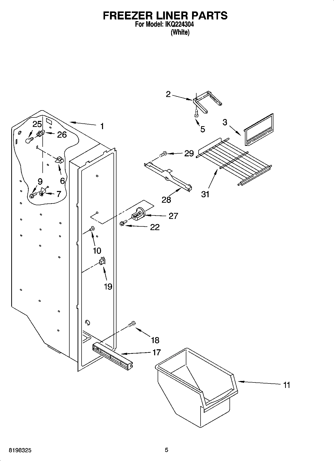 04 - FREEZER LINER PARTS