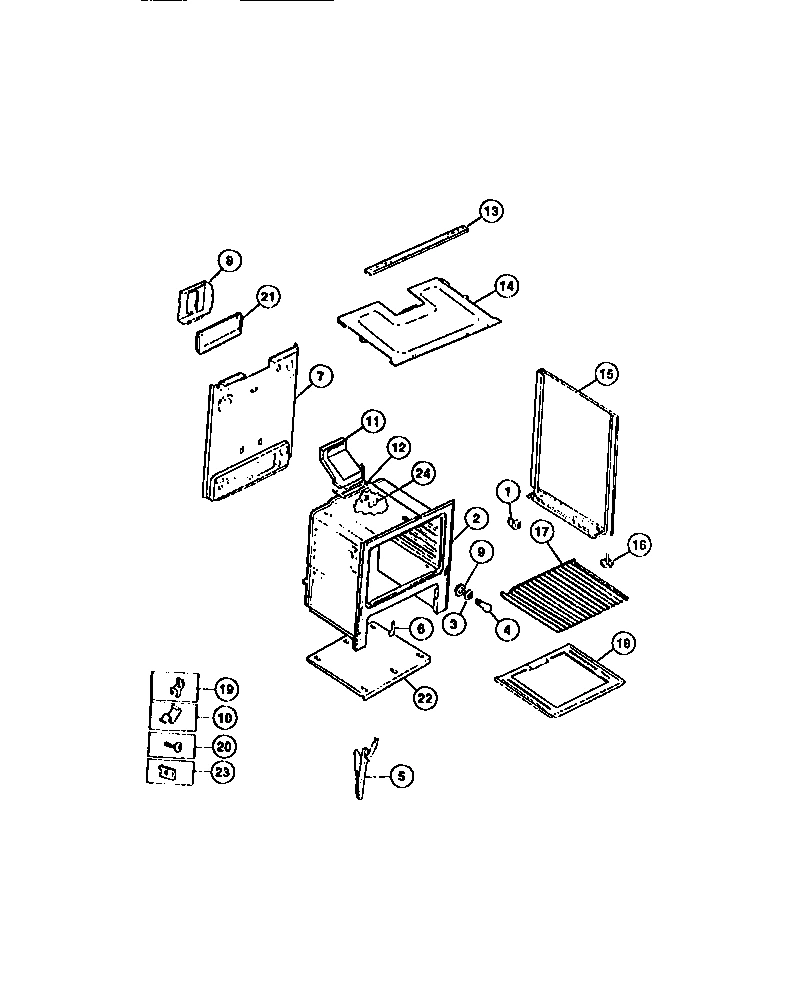 07 - INTERIOR OVEN, PANELS, FRAME