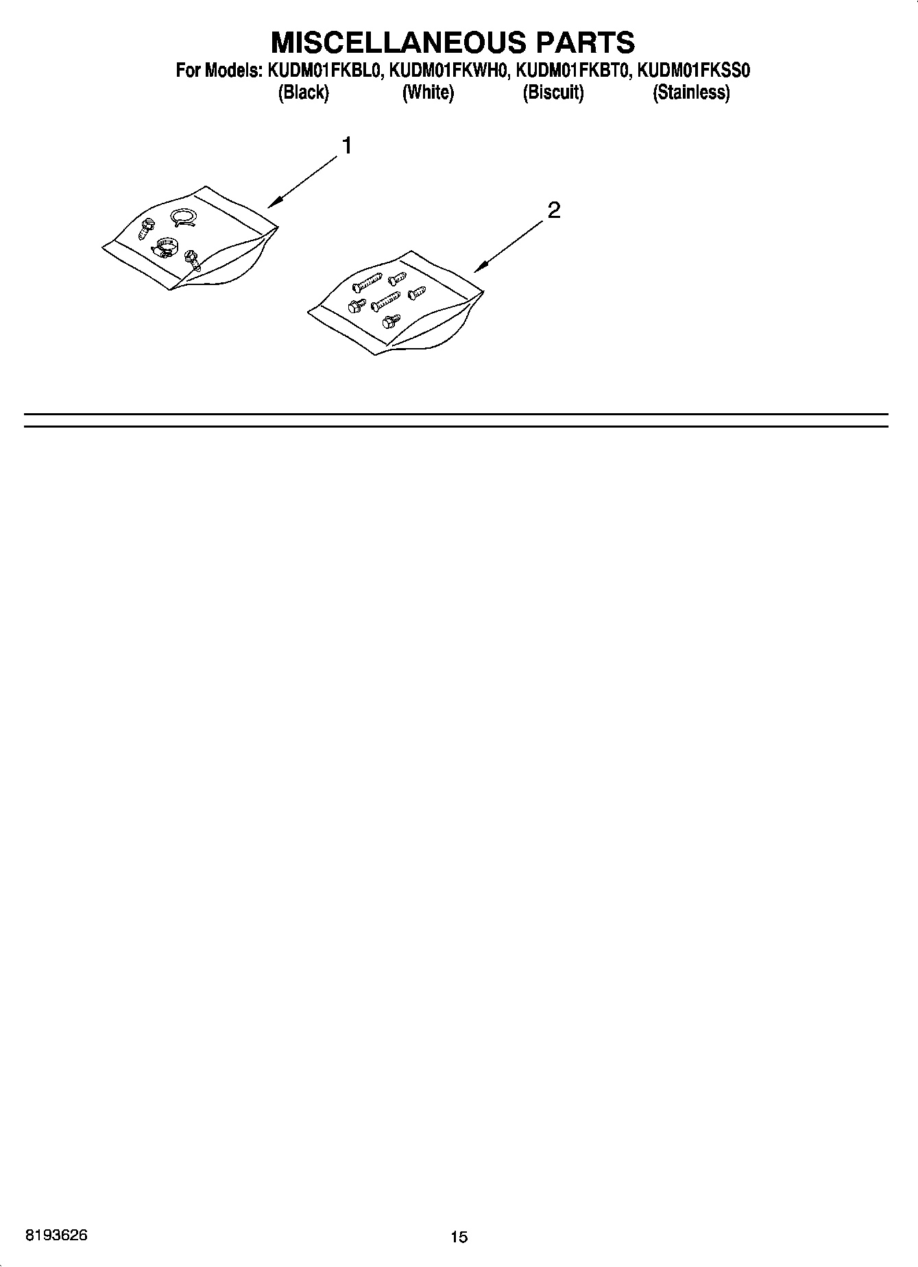 12 - MISCELLANEOUS PARTS OPTIONAL PARTS (NOT INCLUDED)