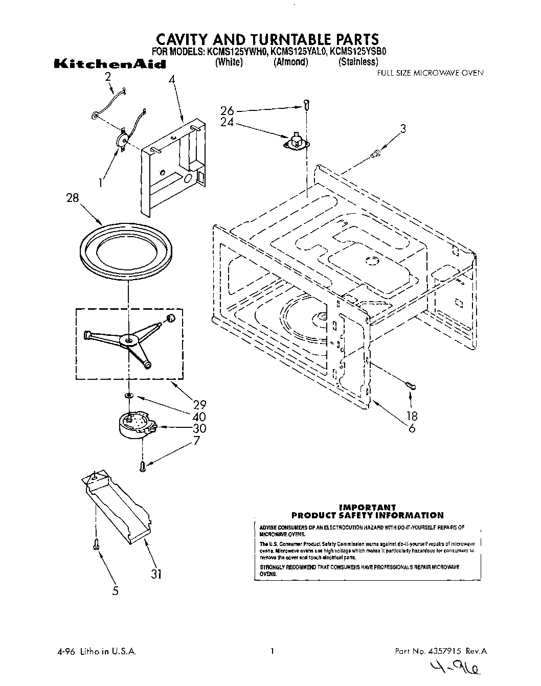01 - CAVITY AND TURNTABLE, LIT/OPTIONAL