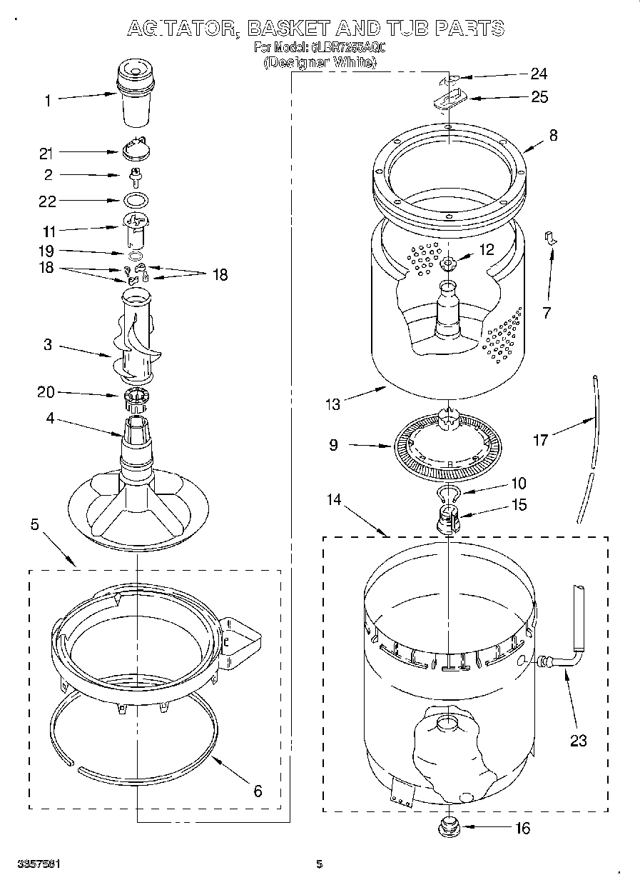 03 - AGITATOR, BASKET AND TUB