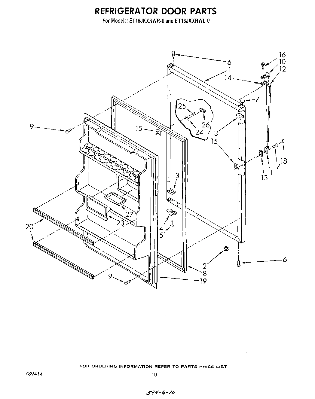 08 - REFRIGERATOR DOOR , NOT ILLUSTRATED