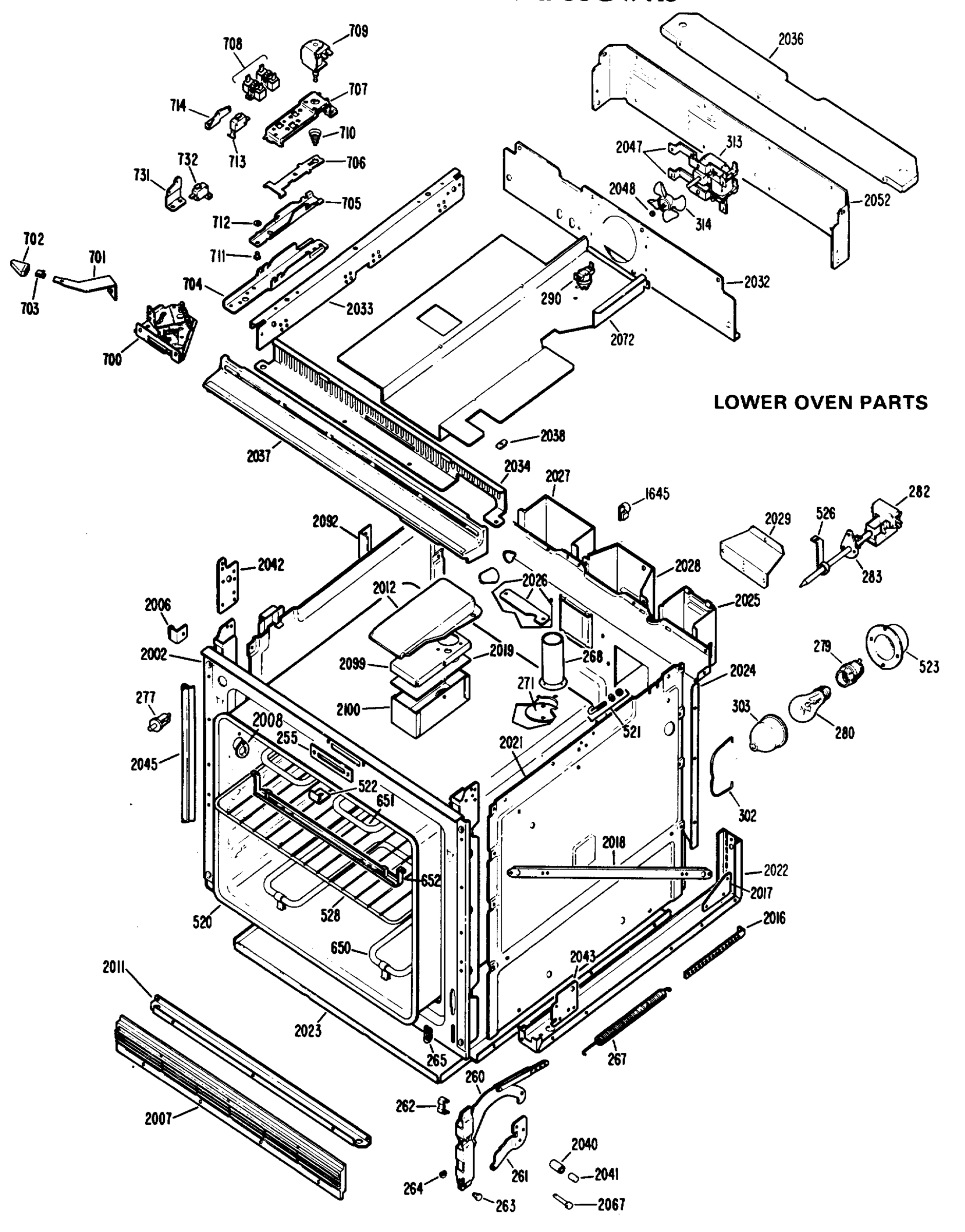 LOWER OVEN PARTS
