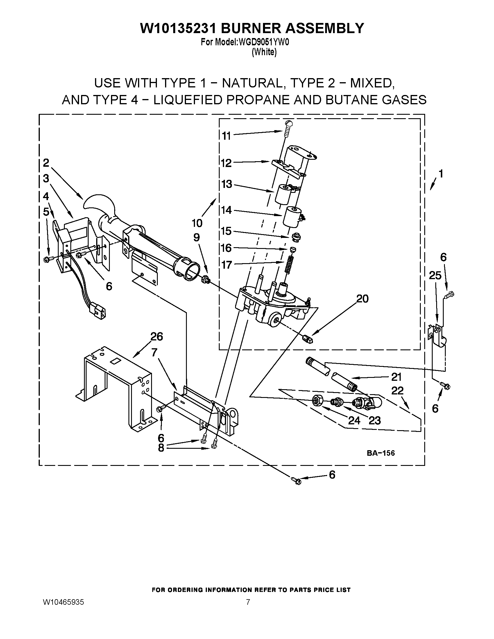 04 - W10135231 BURNER ASSEMBLY
