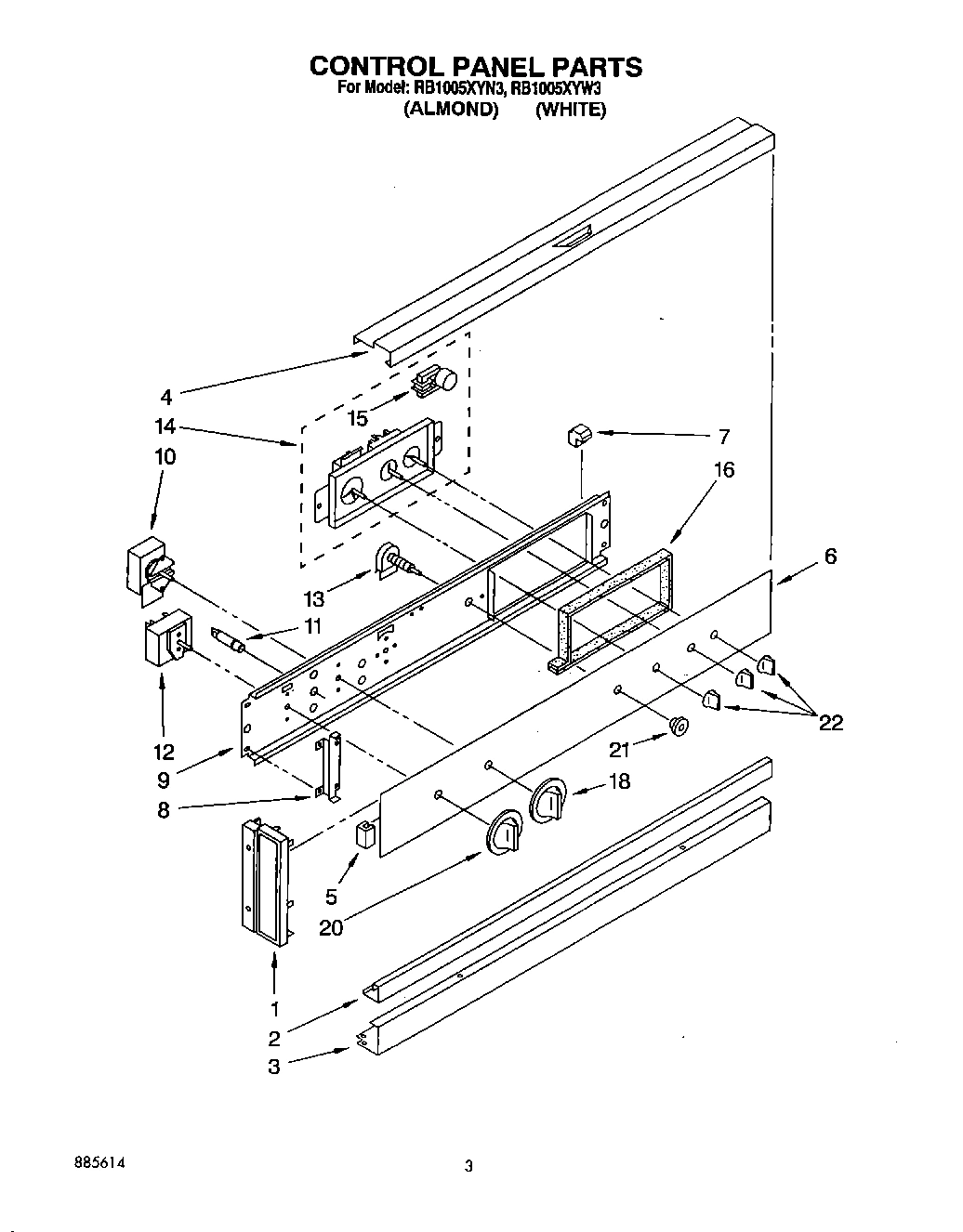 02 - CONTROL PANEL, LIT/OPTIONAL