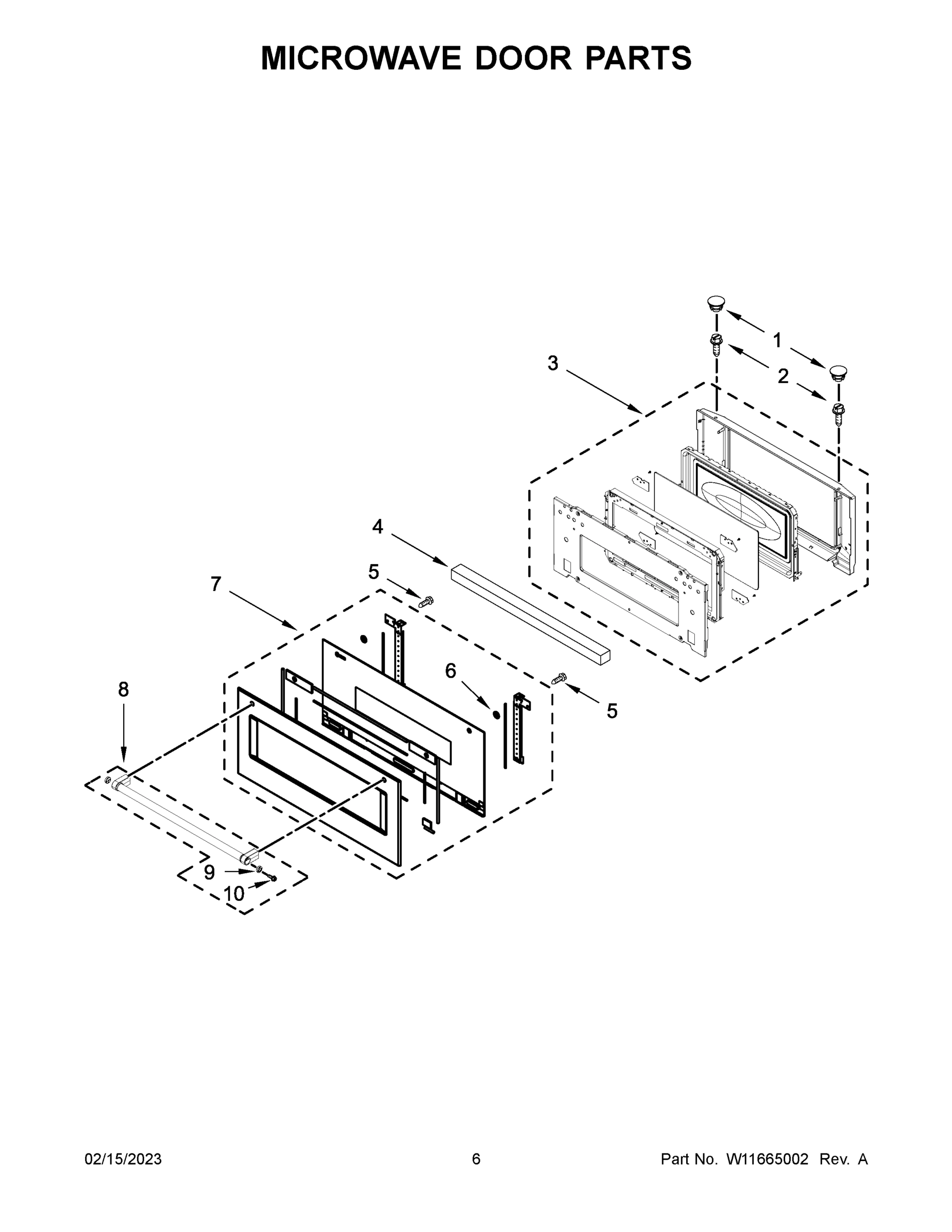 04 - MICROWAVE DOOR PARTS