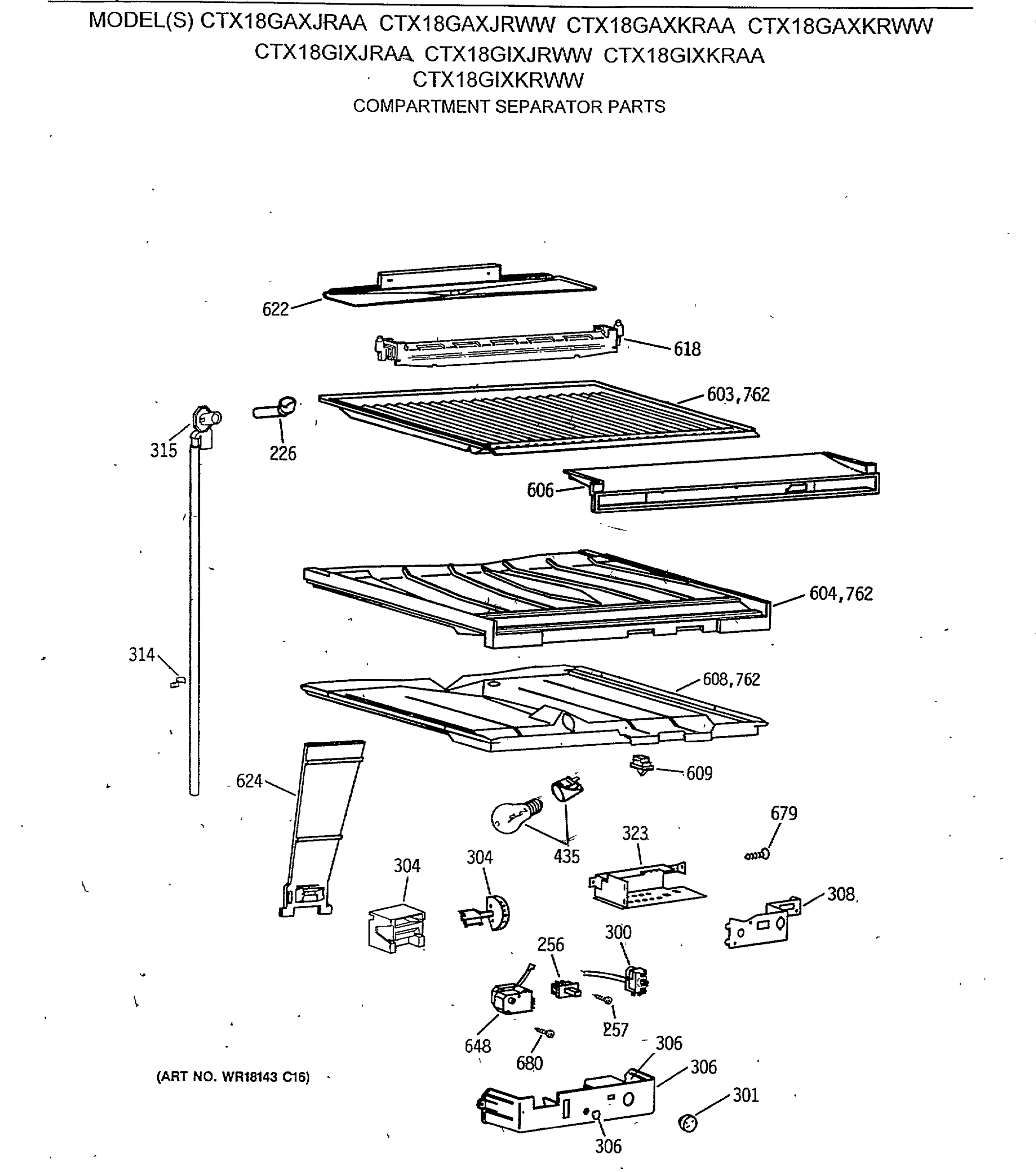 COMPARTMENT SEPARATOR PARTS