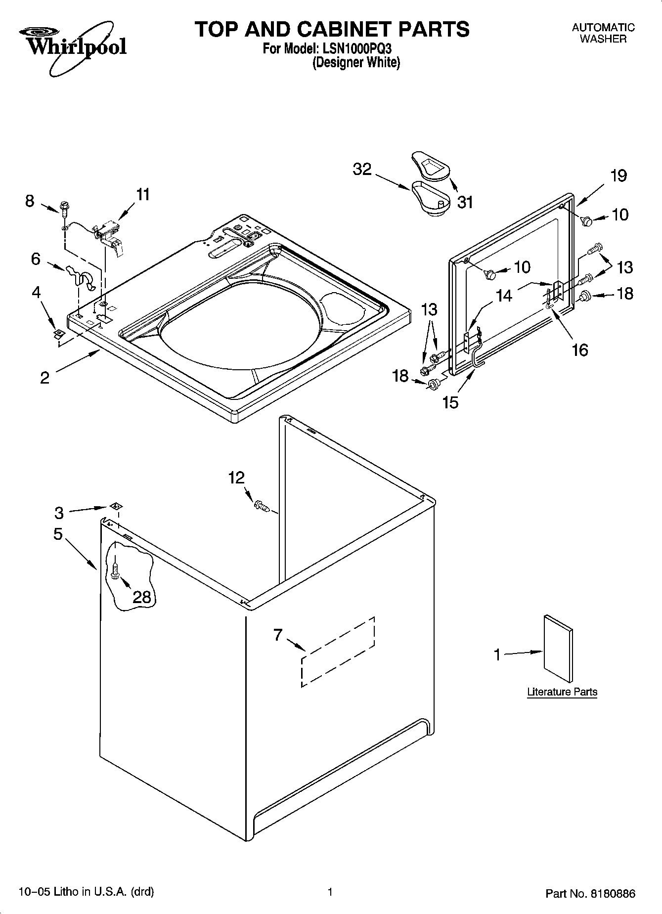 01 - TOP AND CABINET PARTS