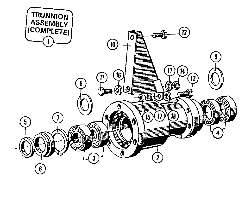 09 - BEARINGS & TRUNNION ASSEMBLY