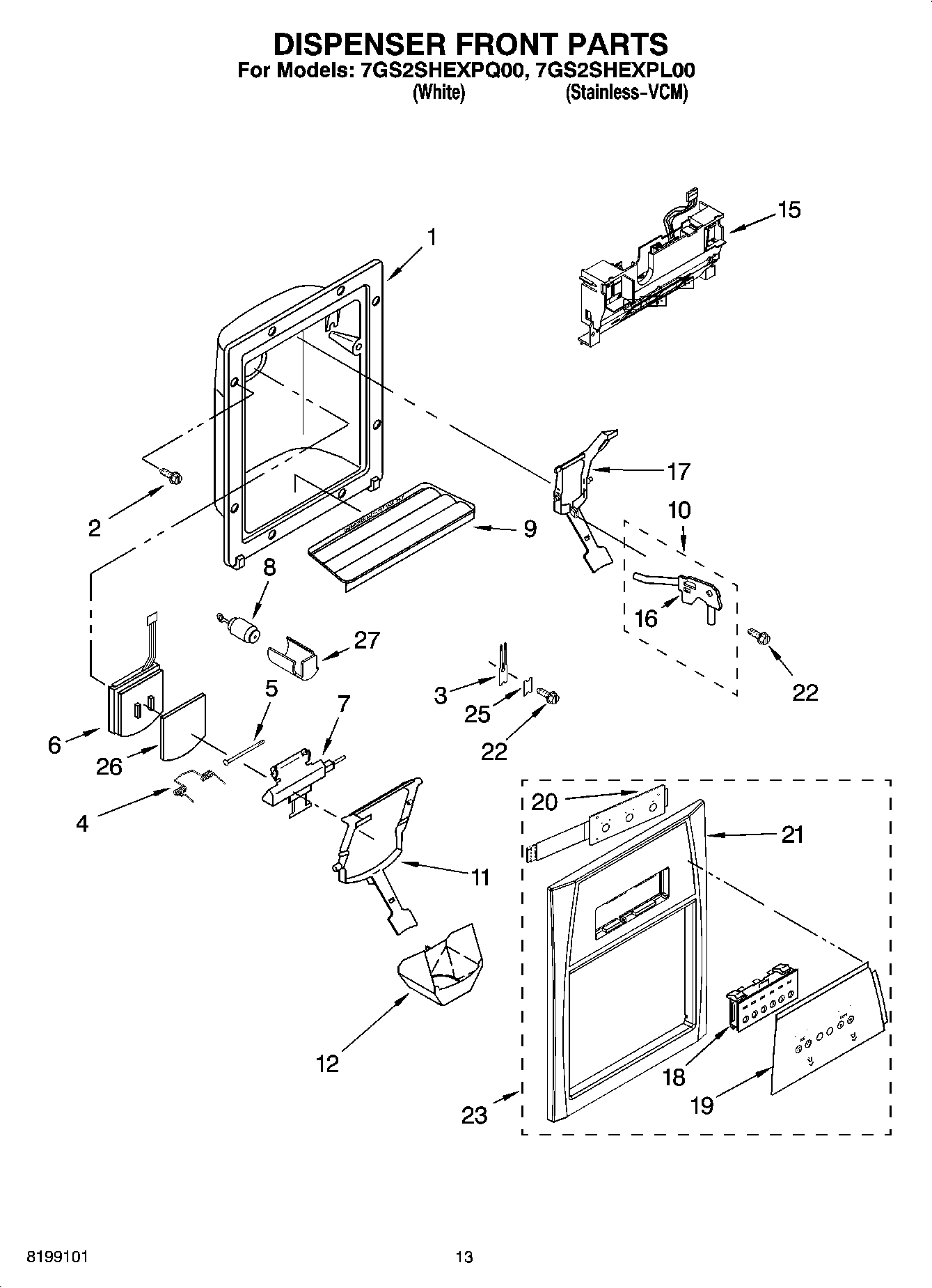 08 - DISPENSER FRONT PARTS