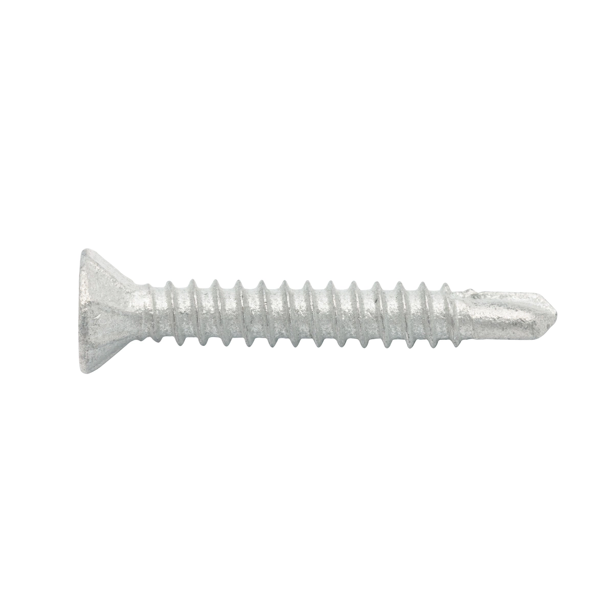 ZENITH® 8G x 30mm Class 3 Galvanised, Self Drilling, Phillips Drive, Countersunk Ribbed Head, Metal Screws – External Use – 25 Pack