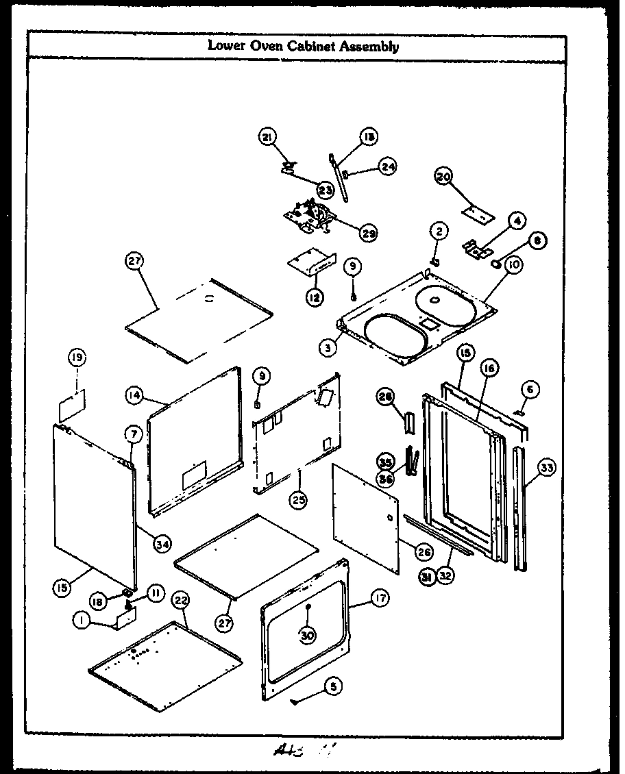 02 - LOWER OVEN CABINET ASSY