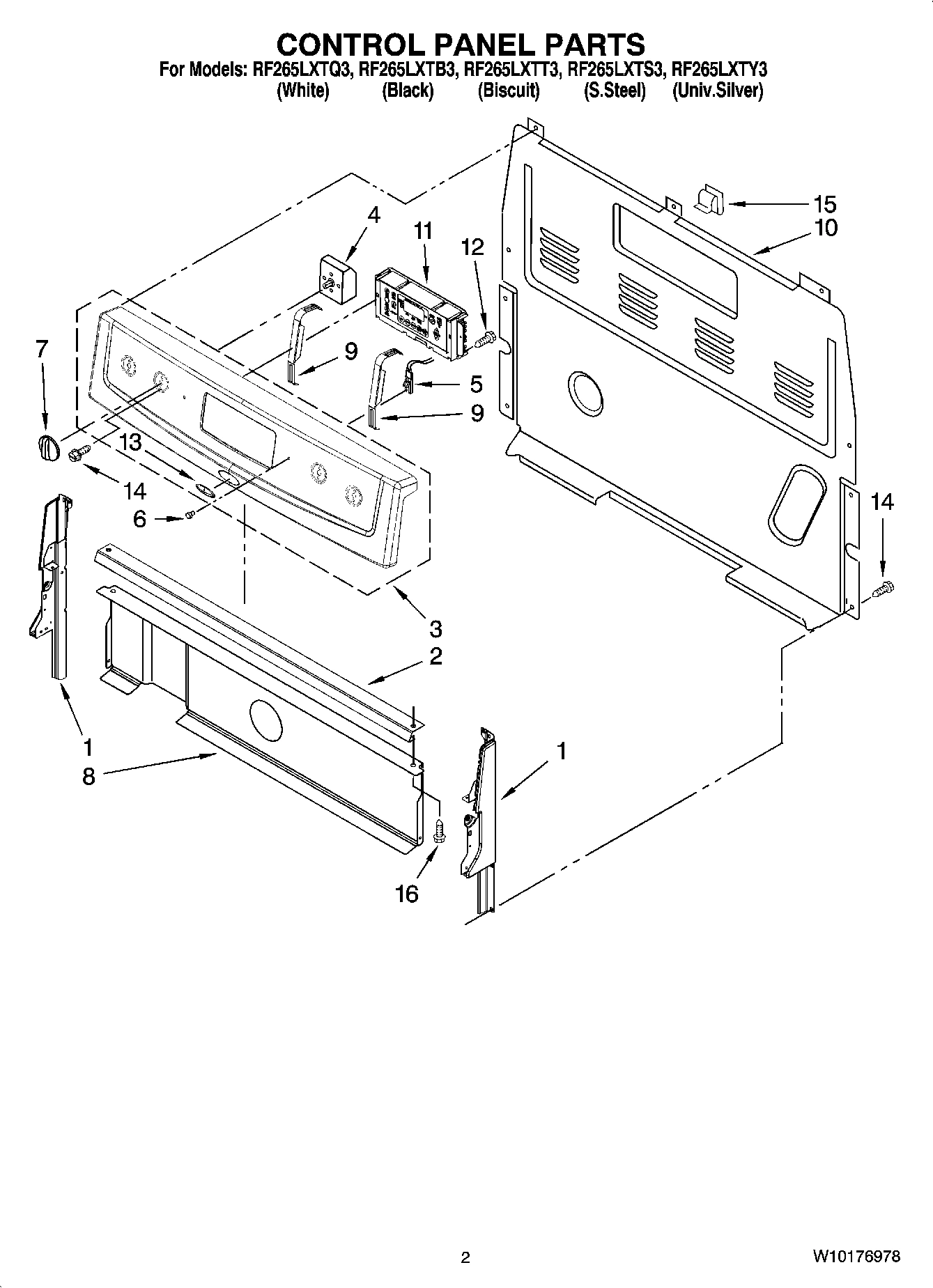 02 - CONTROL PANEL PARTS