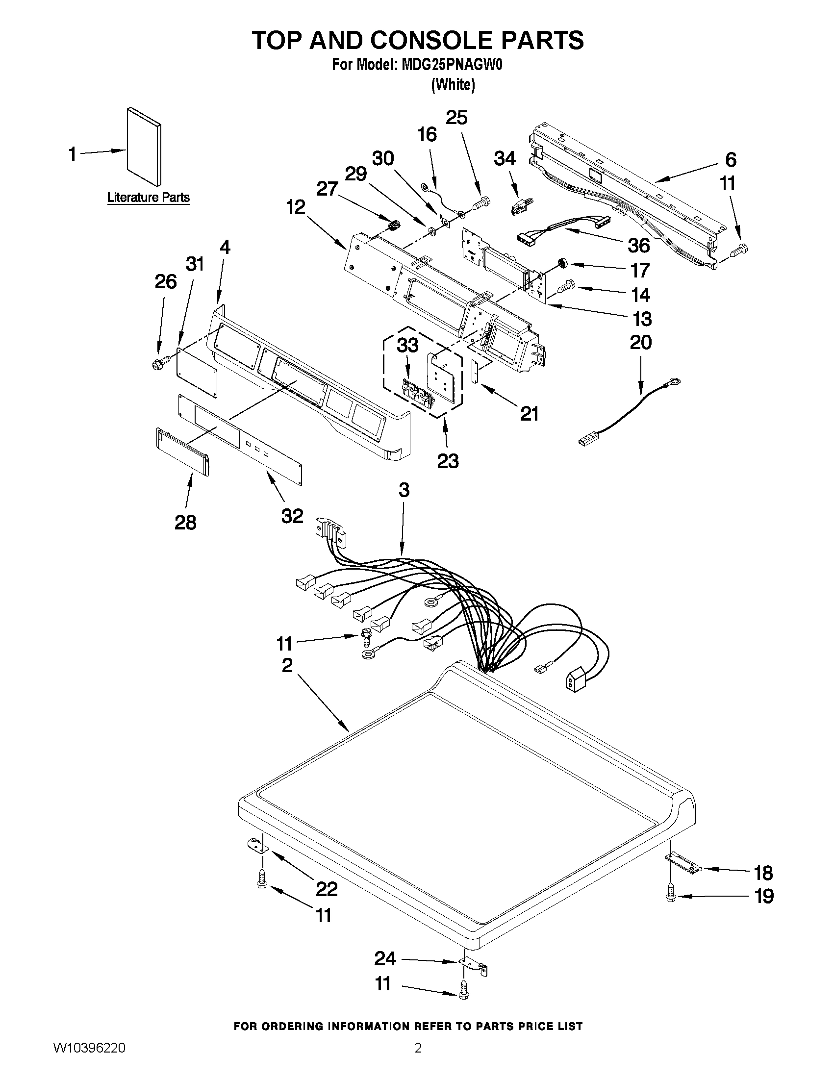 01 - TOP AND CONSOLE PARTS