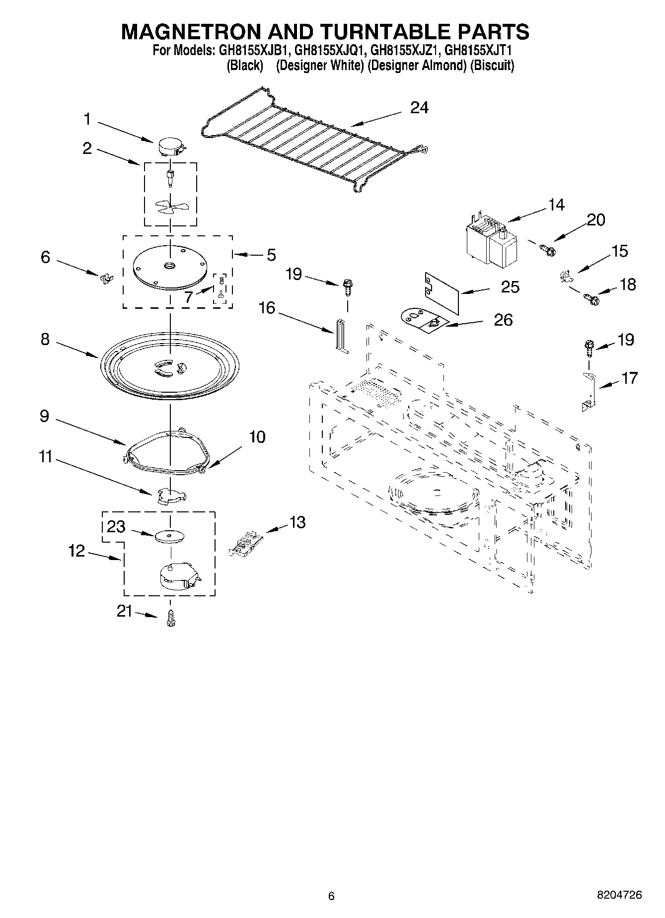 05 - MAGNETRON AND TURNTABLE PARTS