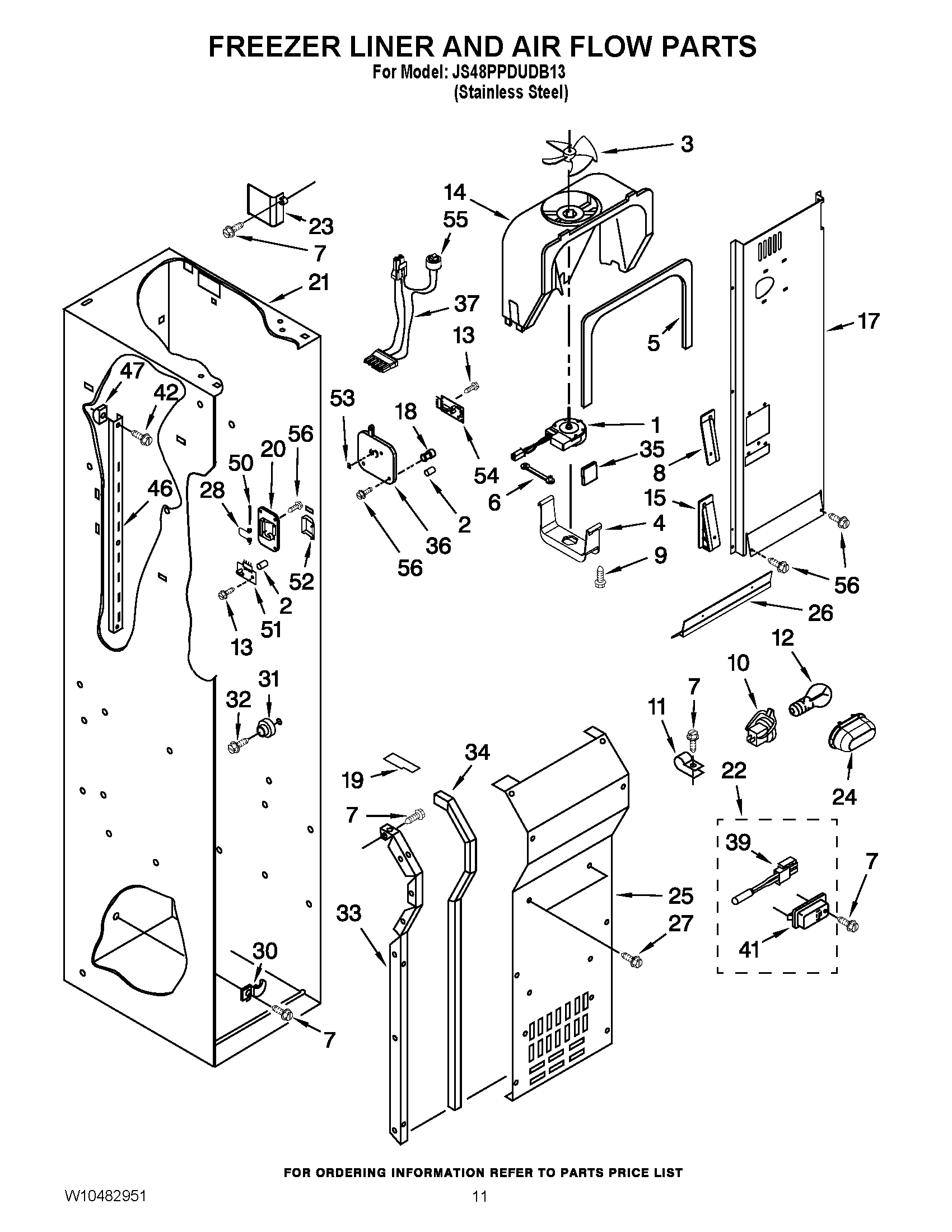 08 - FREEZER LINER AND AIR FLOW PARTS