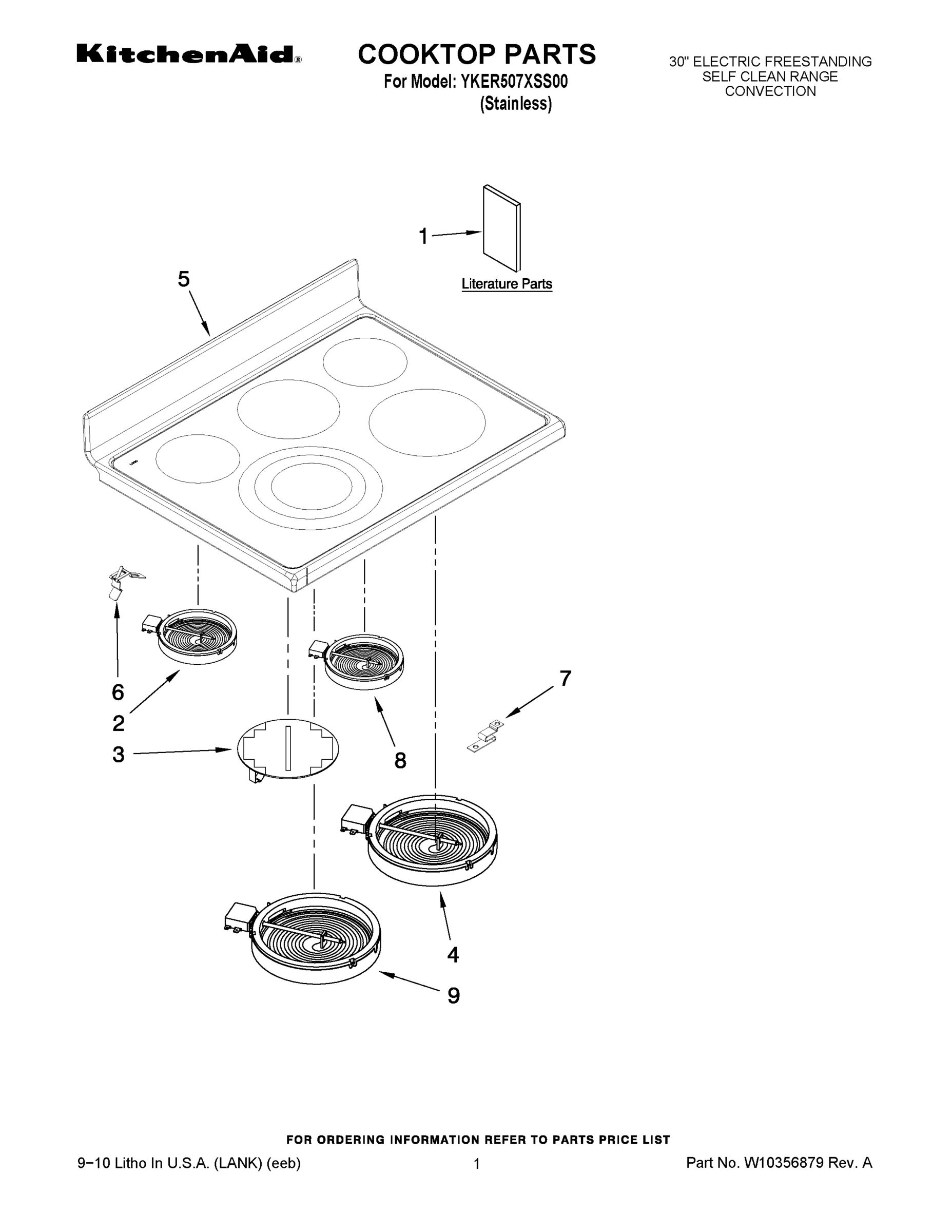 01 - COOKTOP PARTS