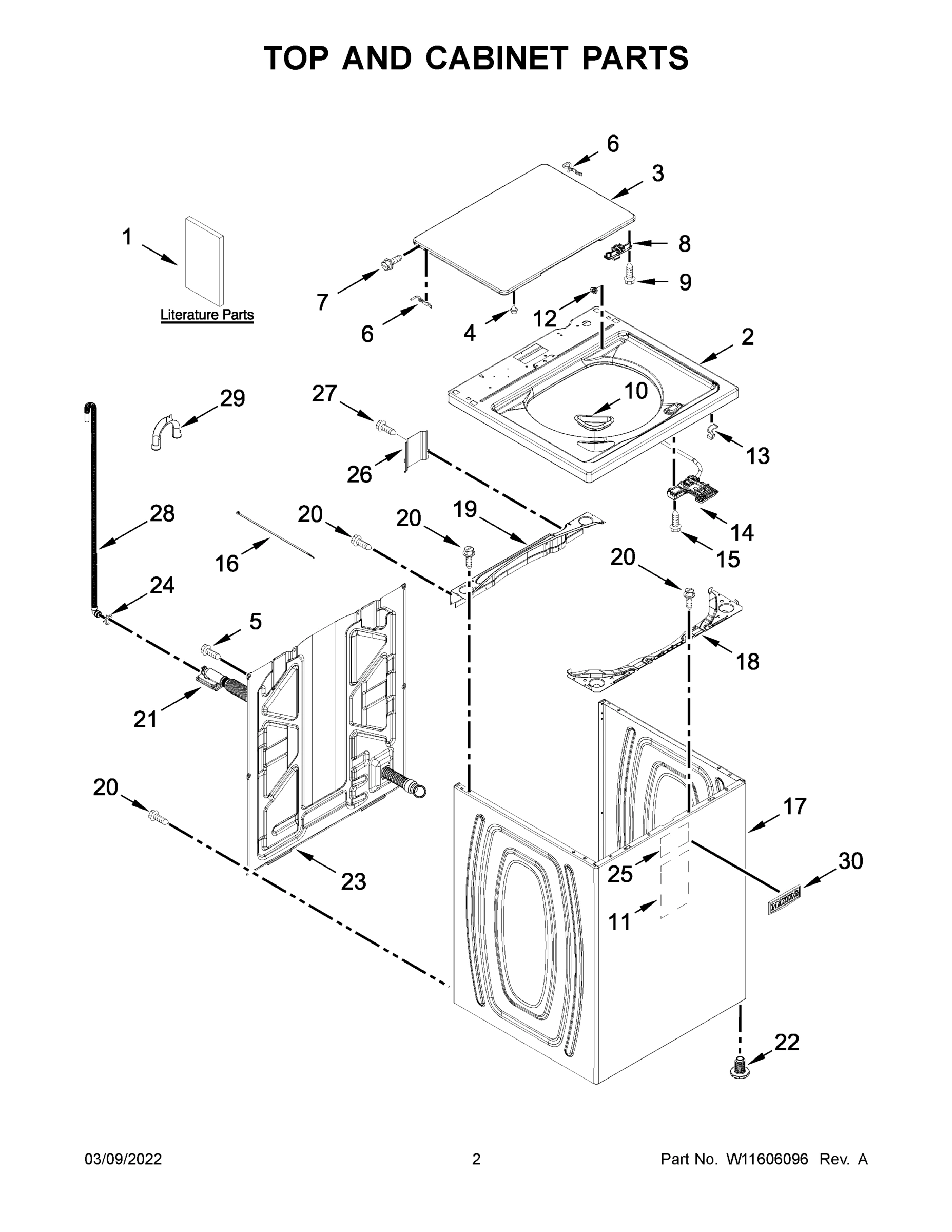 02 - TOP AND CABINET PARTS