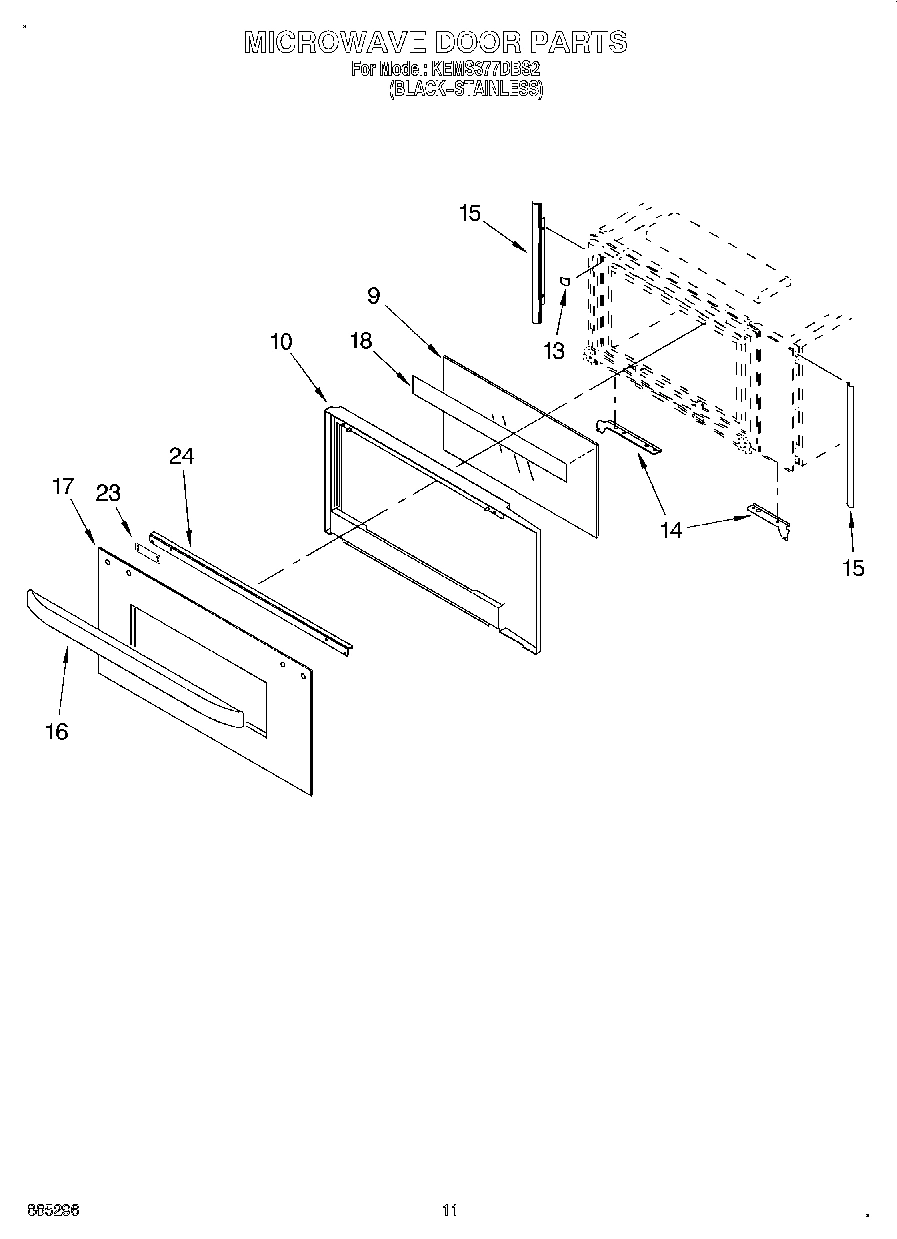 09 - MICROWAVE DOOR, OPTIONAL