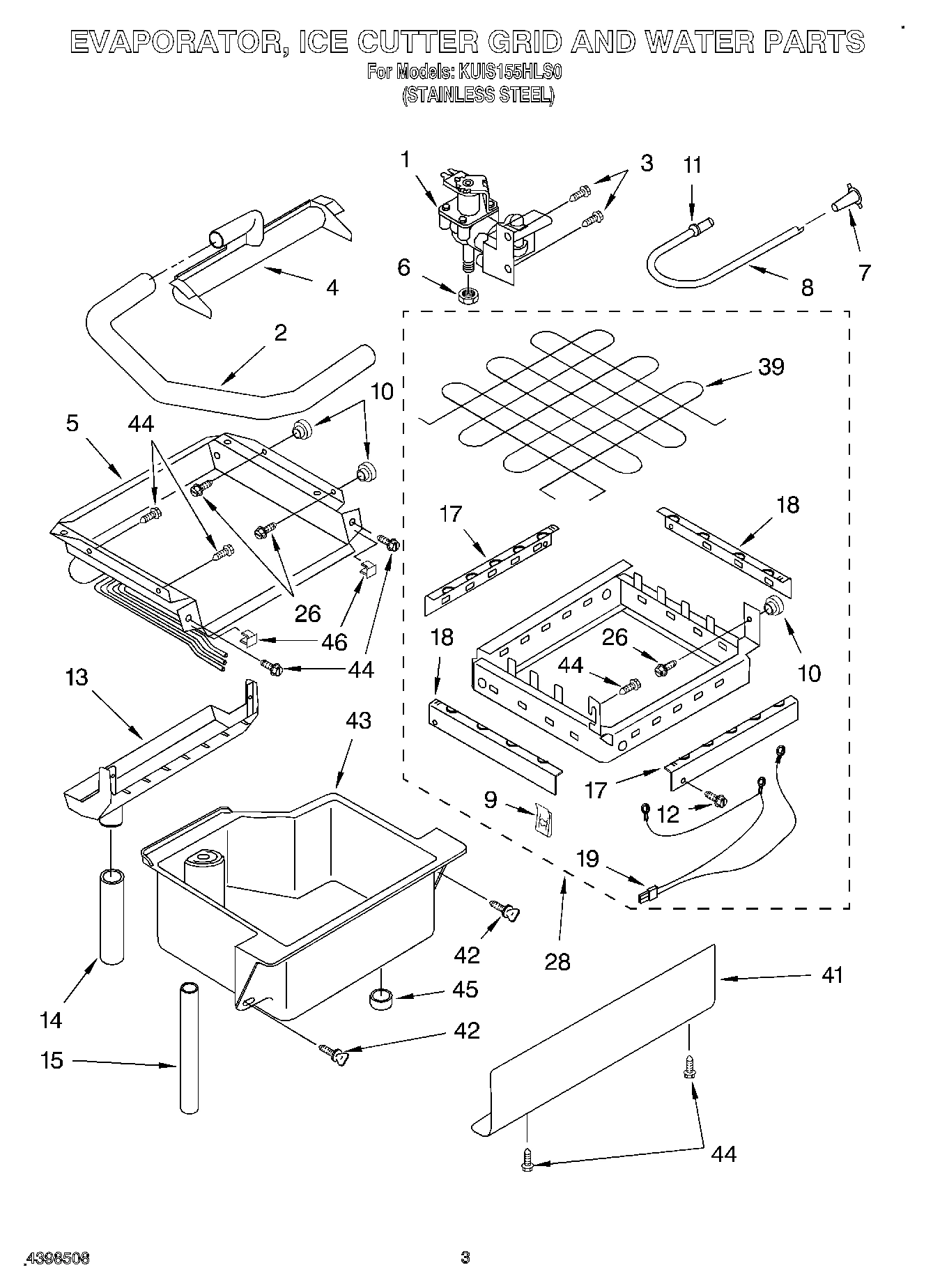 02 - EVAPORATOR, ICE CUTTER GRID AND WATER