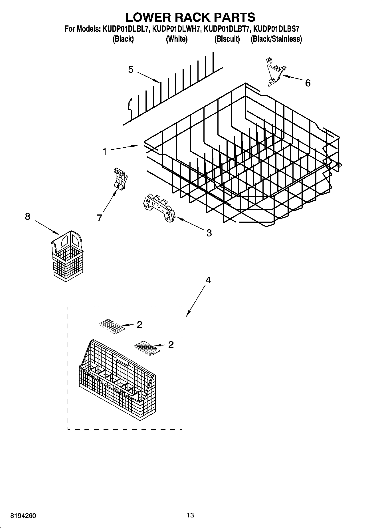 10 - LOWER RACK PARTS