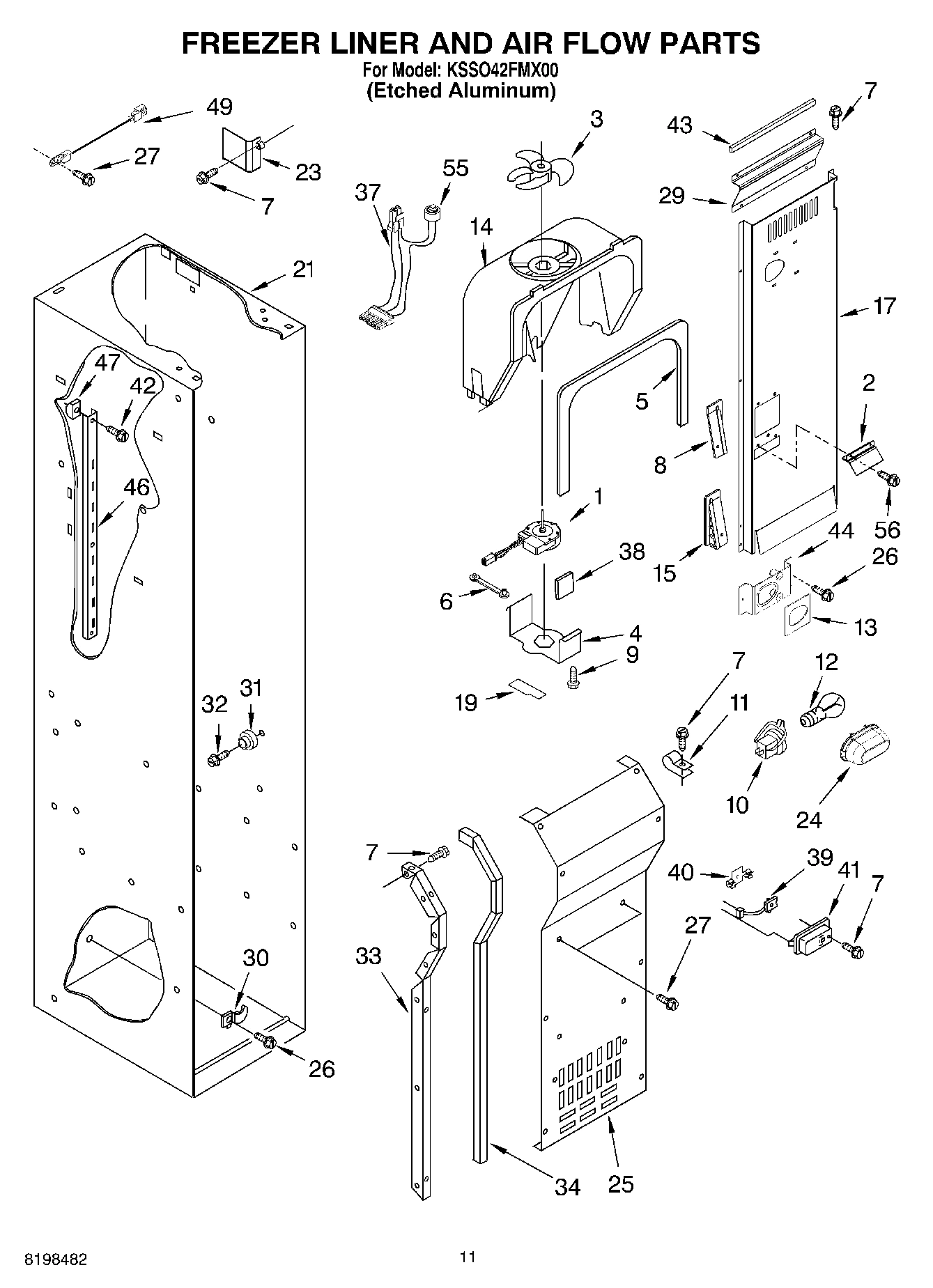 08 - FREEZER LINER AND AIR FLOW PARTS