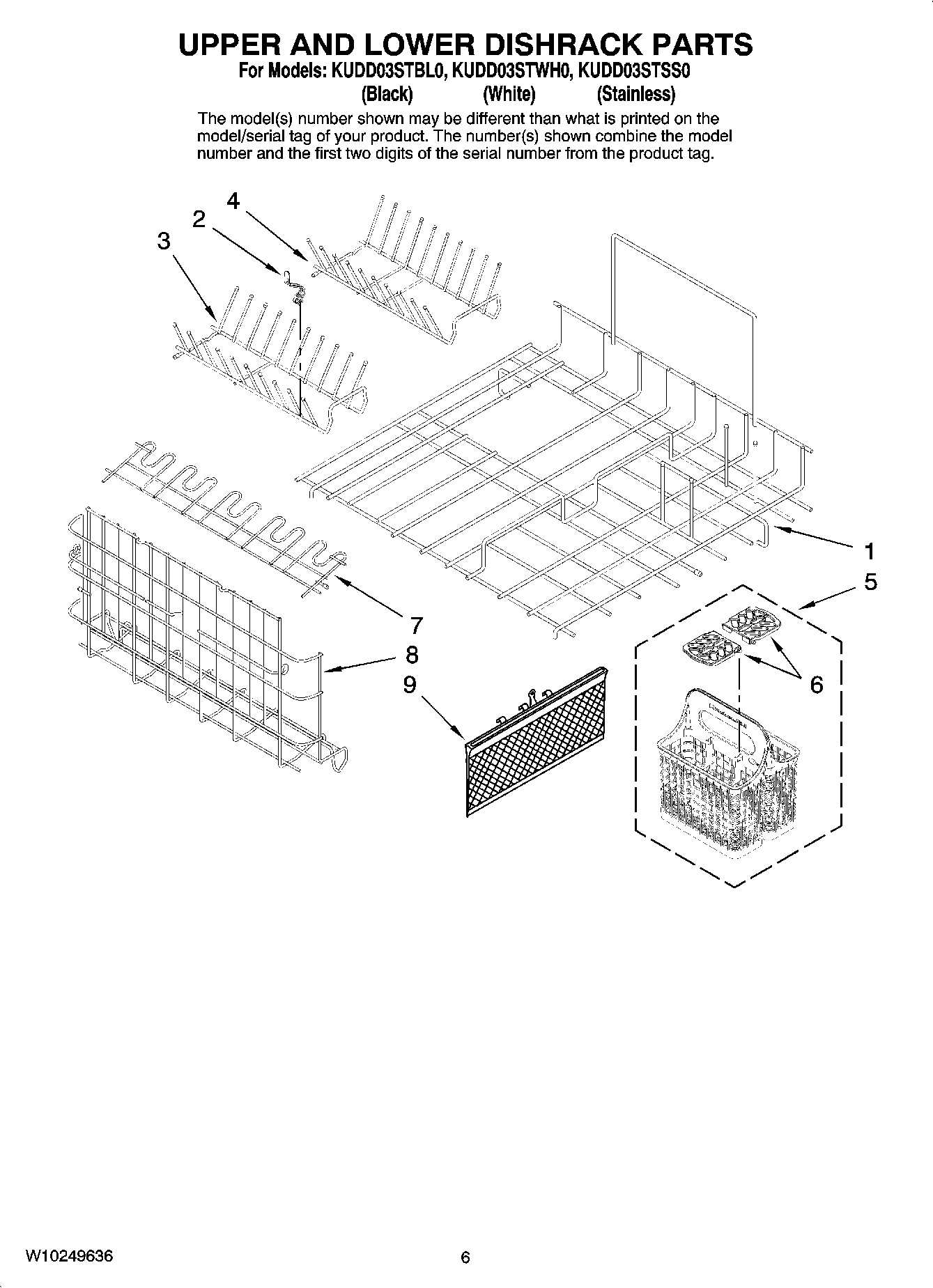 04 - UPPER AND LOWER DISHRACK PARTS