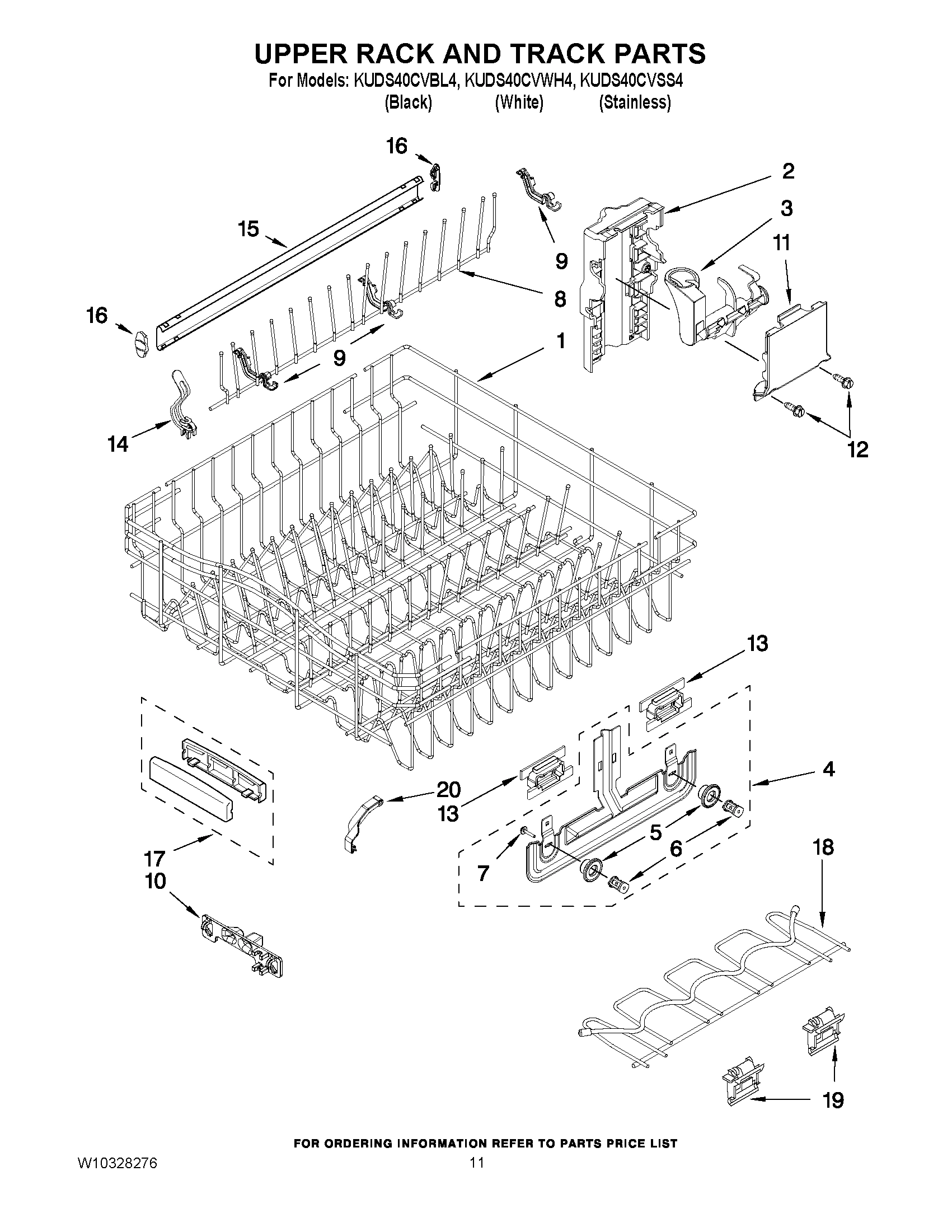 09 - UPPER RACK AND TRACK PARTS