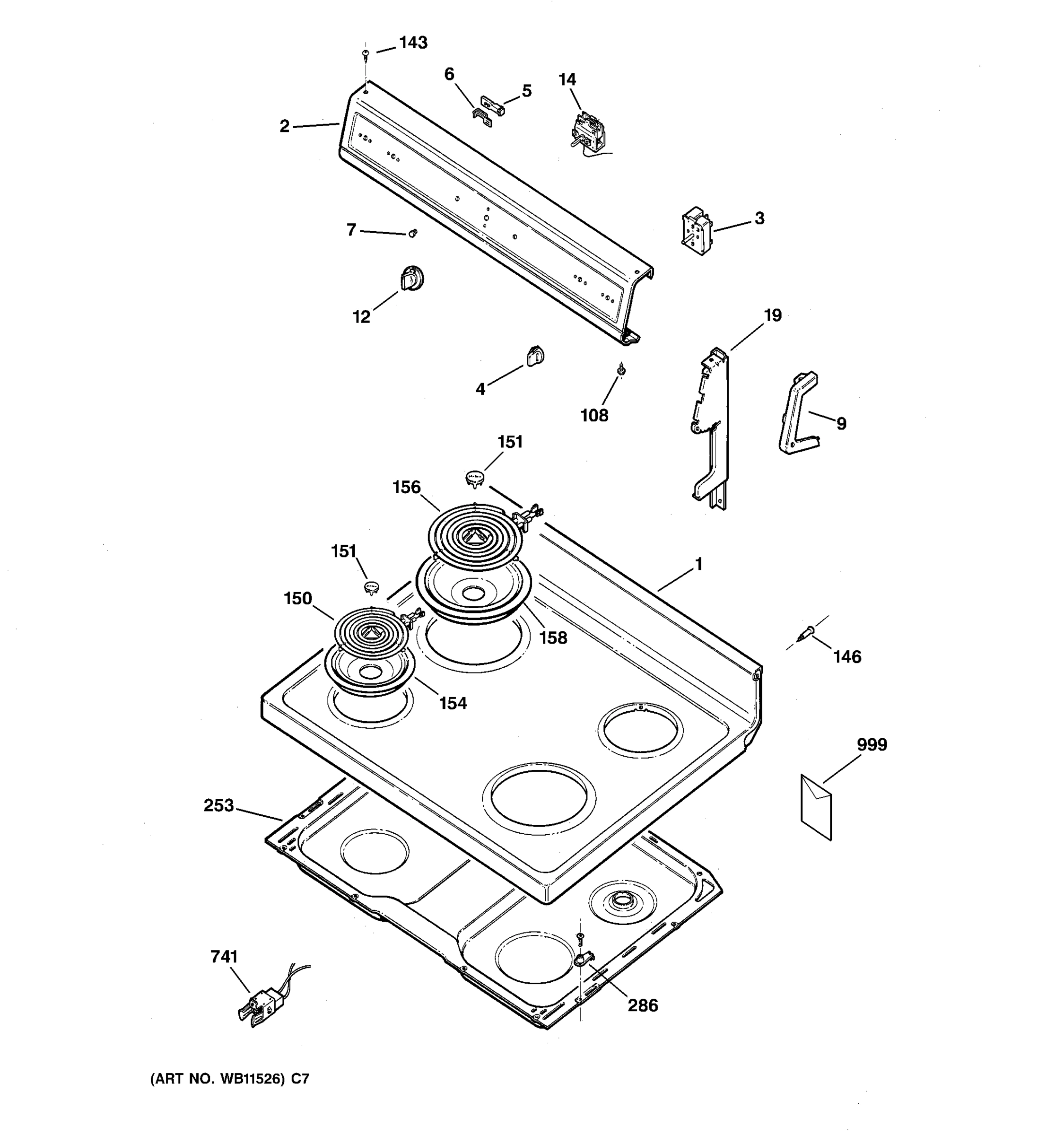 CONTROL PANEL & COOKTOP